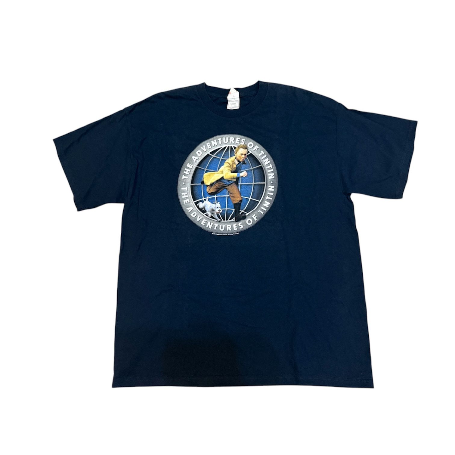 Vintage Near Vintage The Adventures of TinTin 2011 T Shirt Size US XL / EU 56 / 4 - 1 Thumbnail