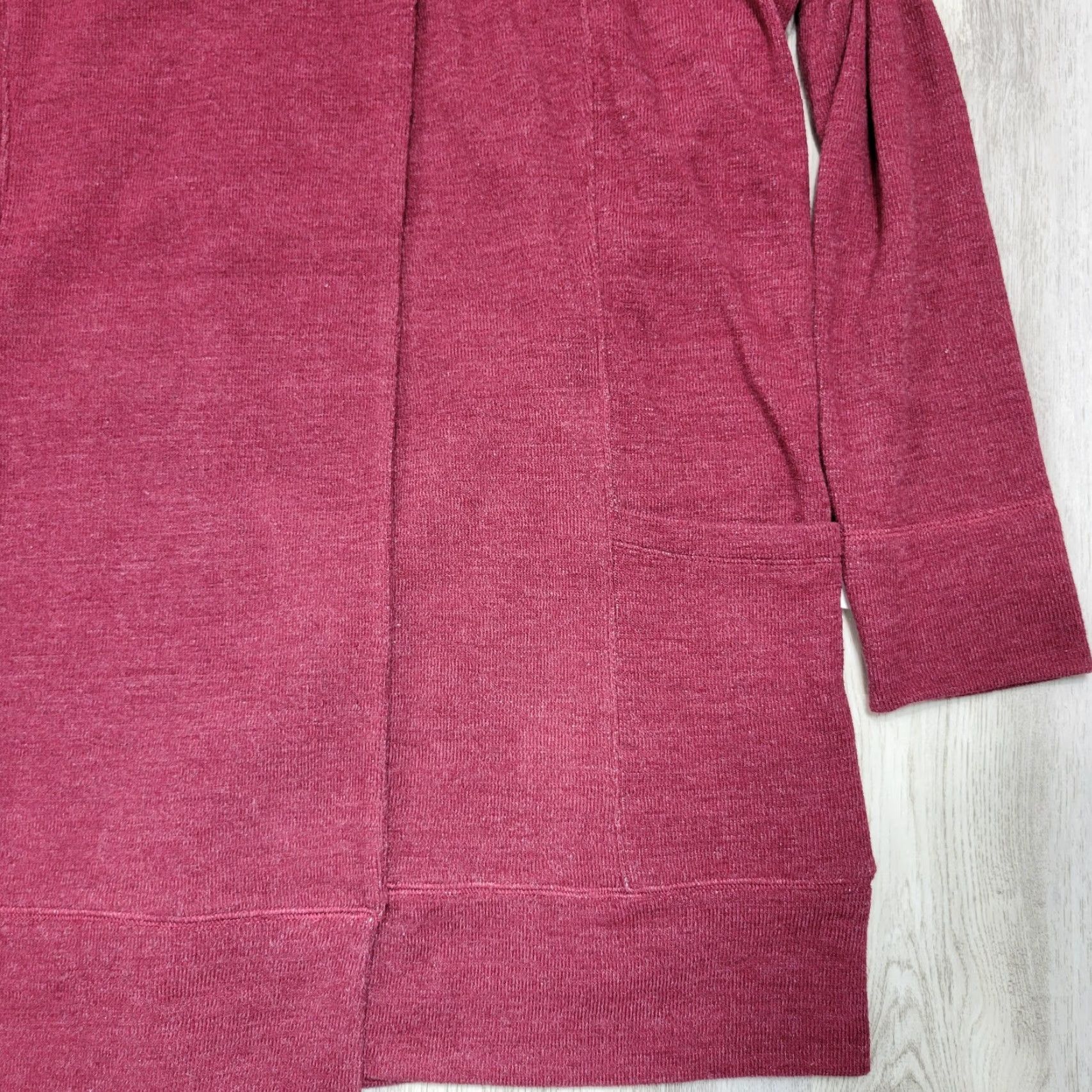 Vintage Caslon Women's Burgundy Cardigan Sweater High Neck Snap Buttons Size M Casual Knit Cotton Blend Cardigan Womens Burgundy 90s? Size M / US 6-8 / IT 42-44 - 4 Thumbnail