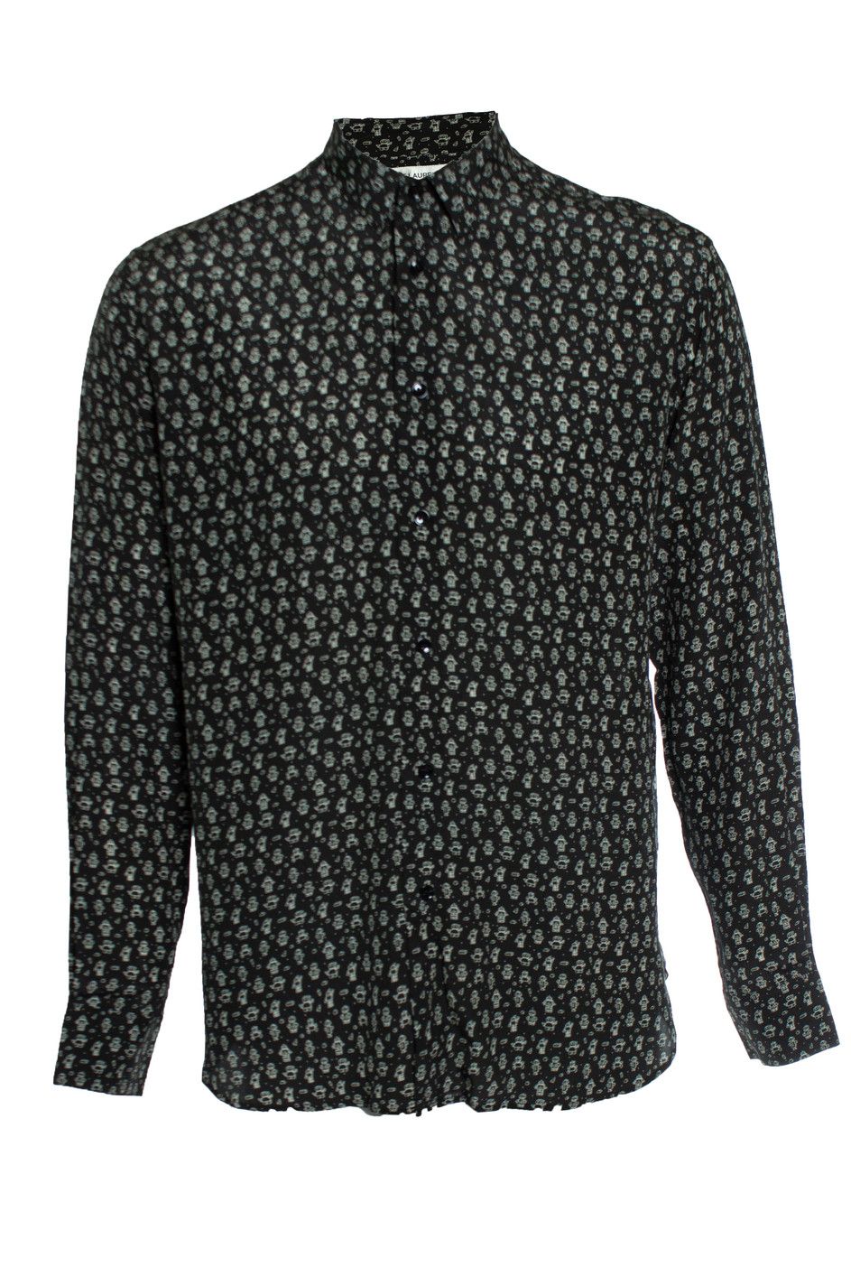 Saint Laurent Paris Saint Laurent, Black silk robot print shirt Size US M / EU 48-50 / 2 - 1 Thumbnail