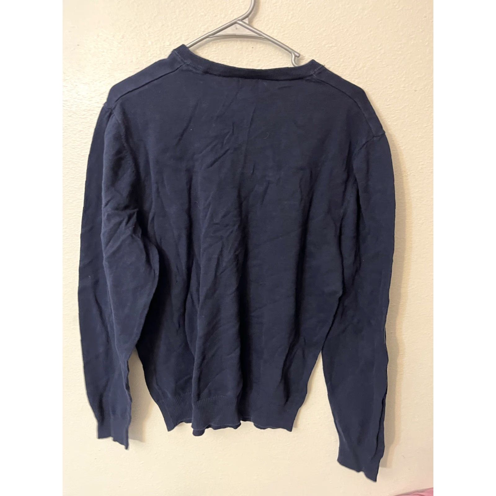 Old Navy Old Navy Mens Sweater Shirt? No, it's a Long Sleeve V-Neck Lightweight Cotton Blend Pullover Size Large – Blue, Regular Fit, Knit Top Size US L / EU 52-54 / 3 - 2 Thumbnail