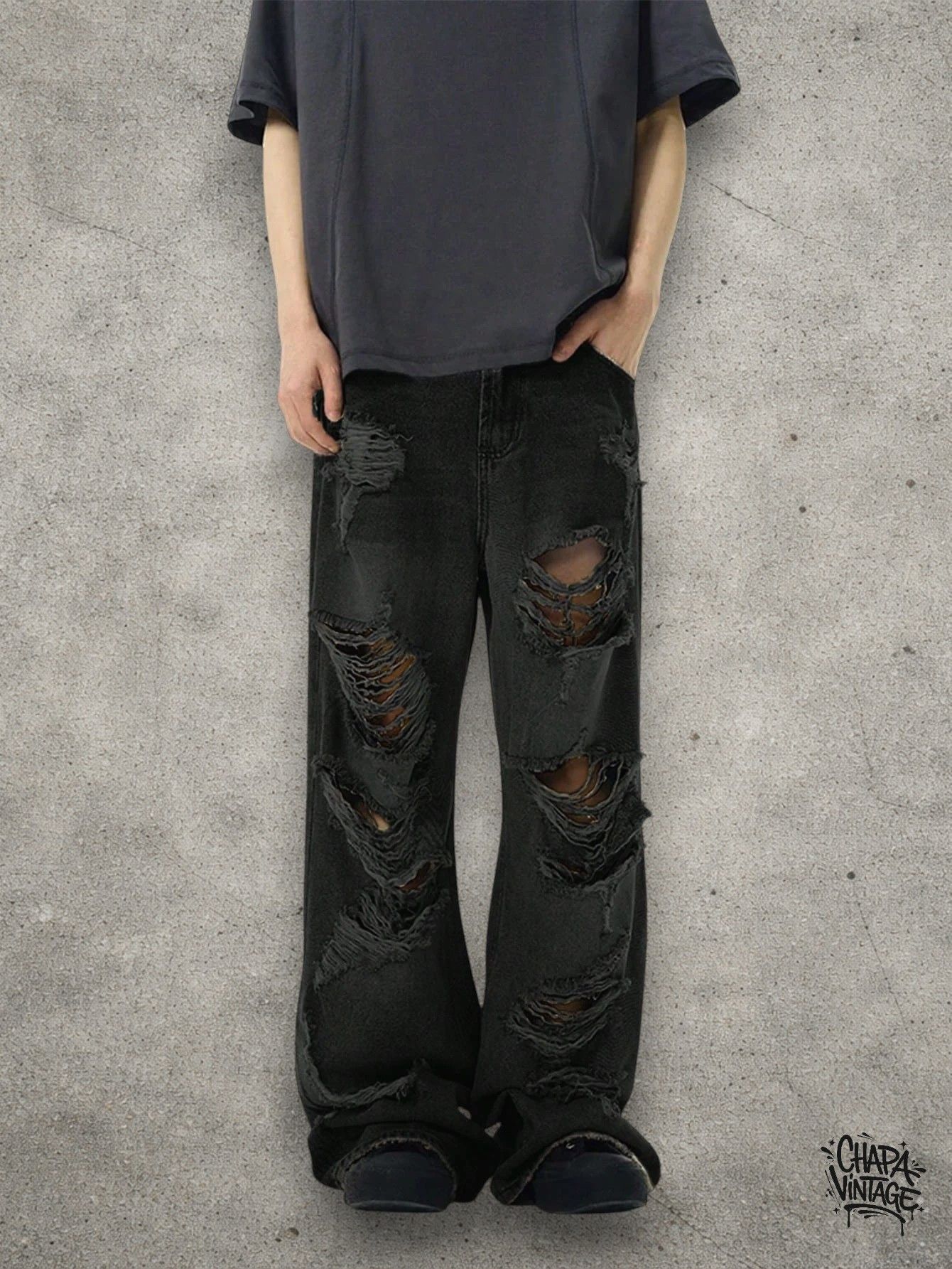Japanese Brand Distressed opium jeans Size US 32 / EU 48 - 2 Thumbnail