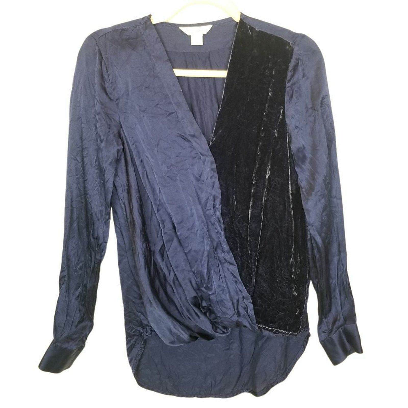 Sundry Sundance Blended Paths Silk Velvet Blouse Sz XS Quiet Luxe Size XS / US 0-2 / IT 36-38 - 2 Thumbnail