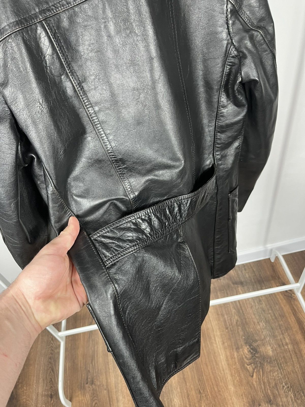 Leather Vintage Leather Blazer Jacket Made in Finland Heavy Coat L Size US S / EU 44-46 / 1 - 13 Thumbnail