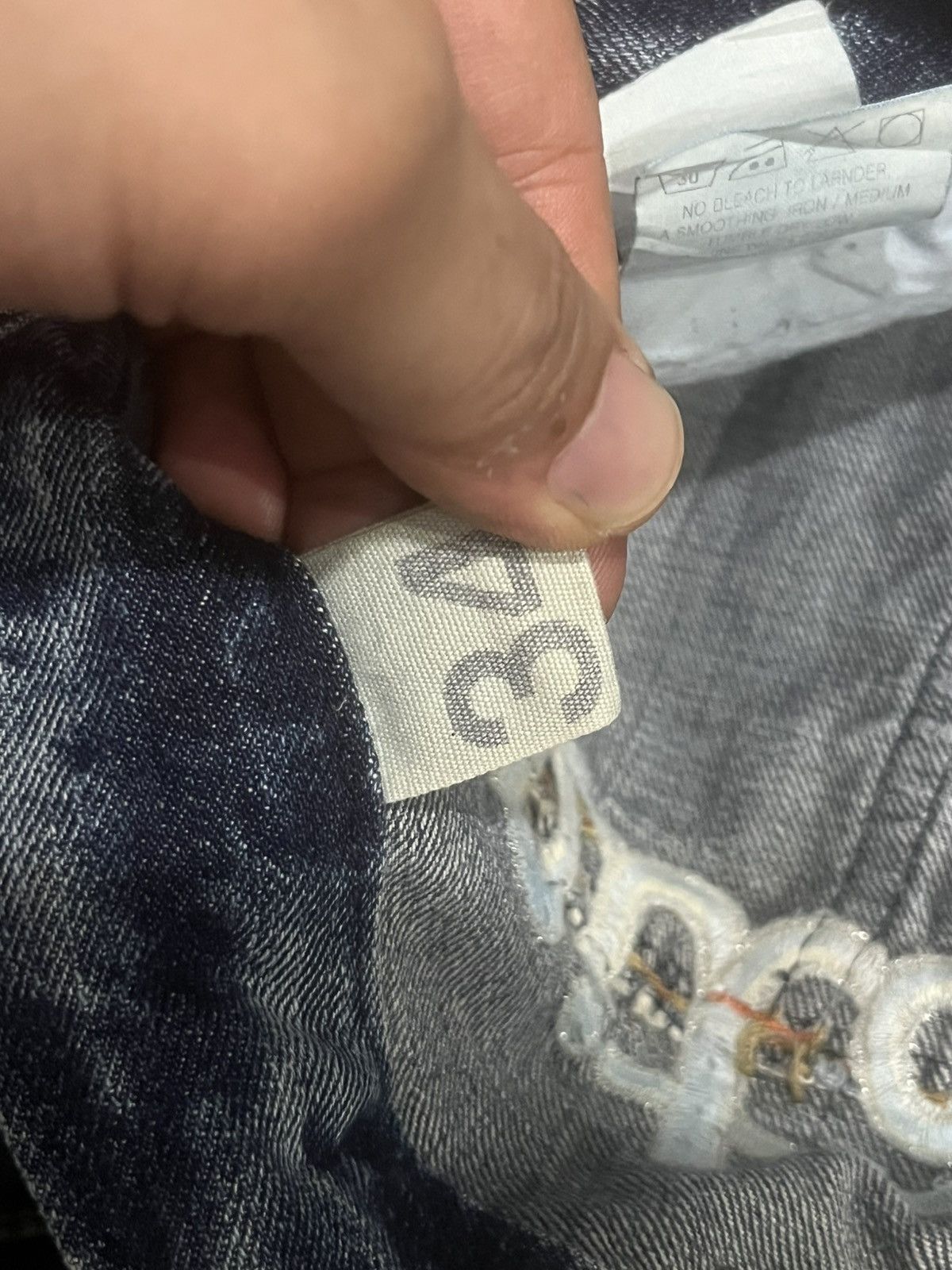 Hysteric Glamour Vintage Japanese Lolita Slogan Clawmark Ripped Loose Jeans Size US 34 / EU 50 - 18 Thumbnail