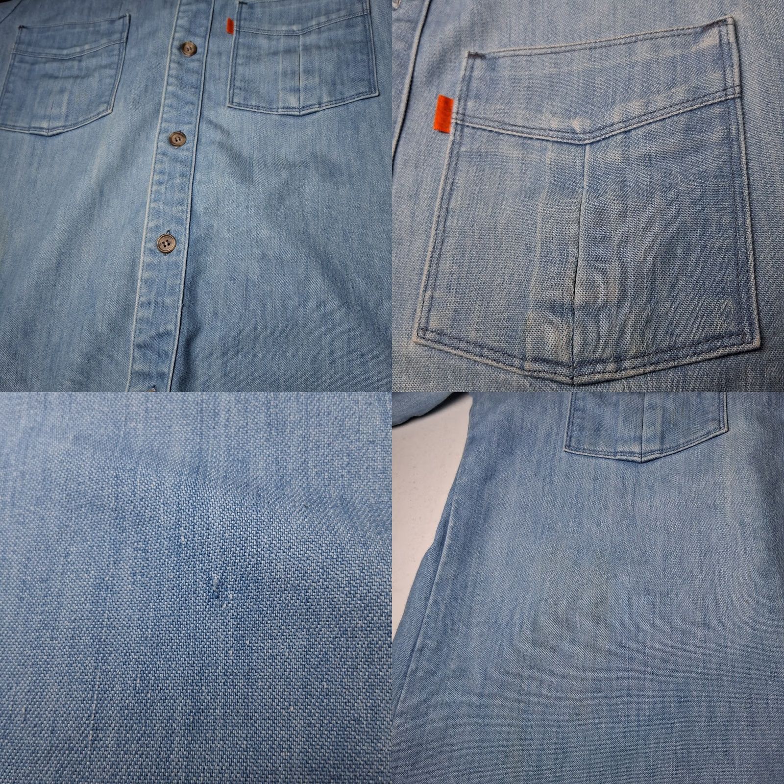 Levi's VINTAGE Levi's Shirt Women Blue Jean Denim Orange Tab Embroidered Size M / US 6-8 / IT 42-44 - 11 Thumbnail