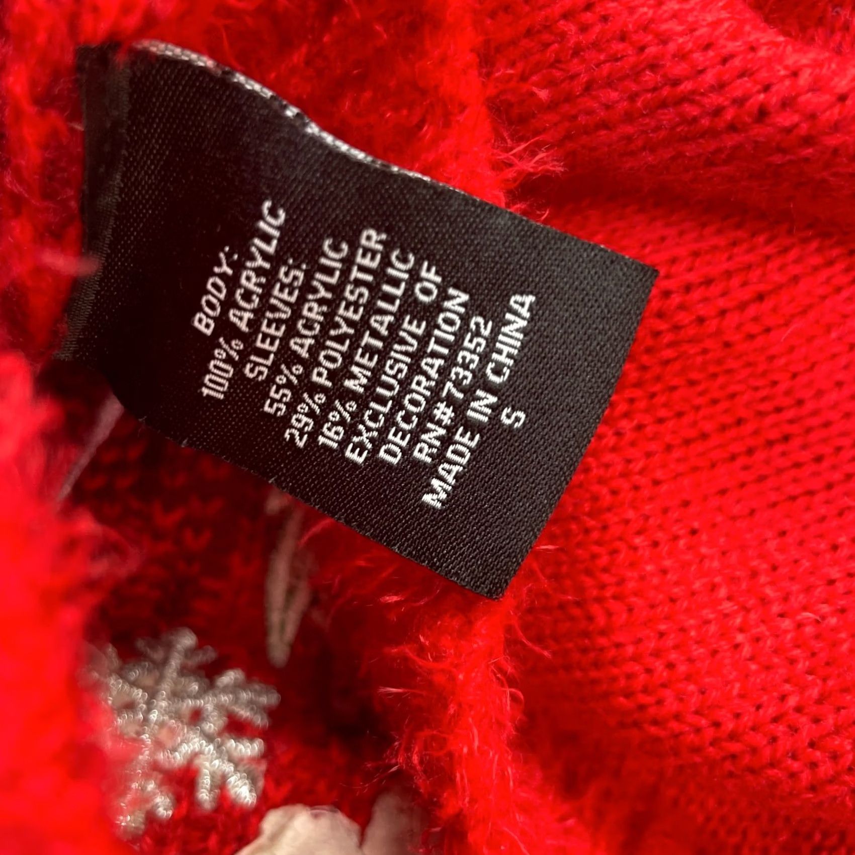Vintage 33 Degrees Sweater Womens Small Red Flamingo Bells Tinsel Sequins Ugly Christmas Size S / US 4 / IT 40 - 4 Thumbnail
