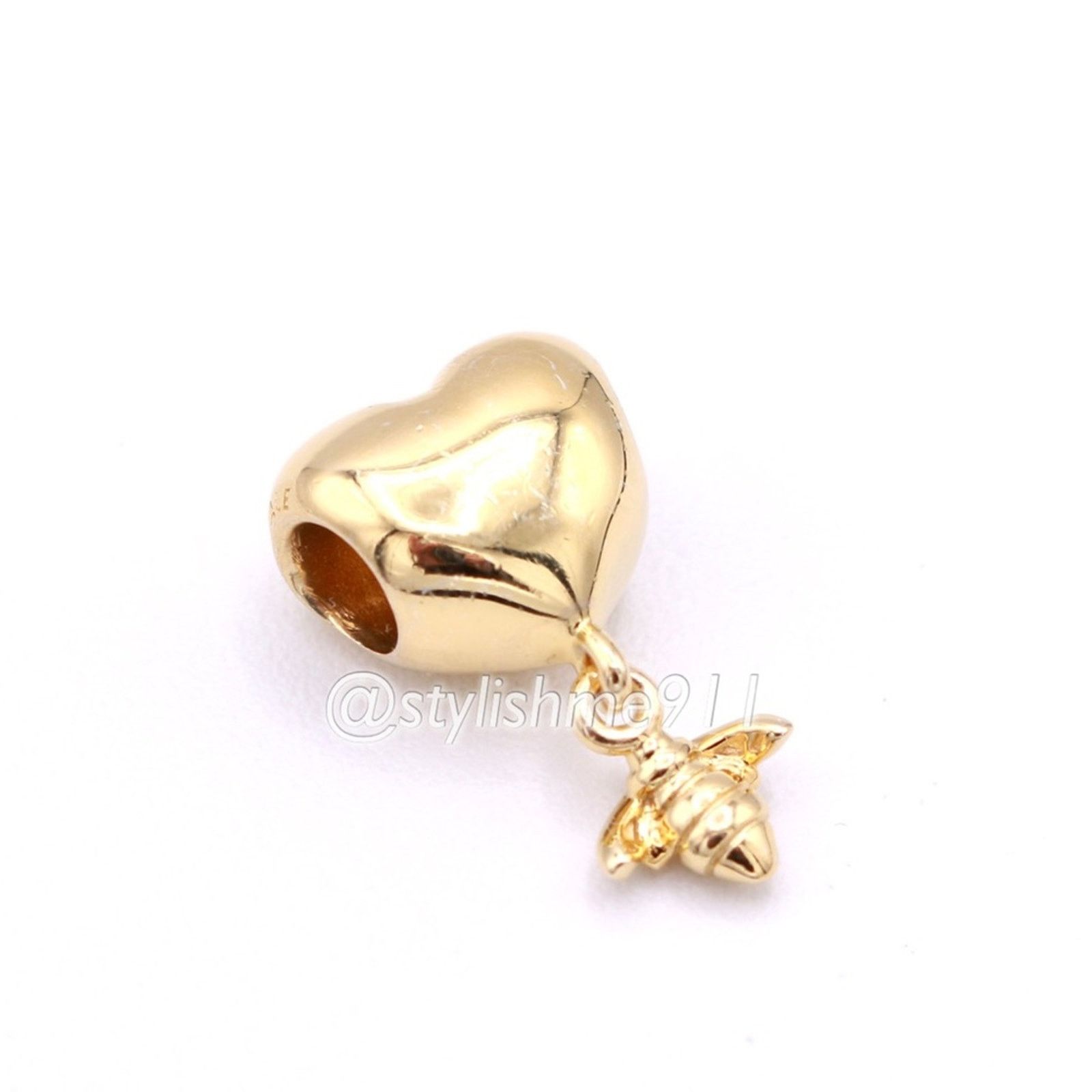 pandora Authentic Pandora Pandora Shine Heart and Bee Charm - 767022 Size ONE SIZE - 12 Thumbnail