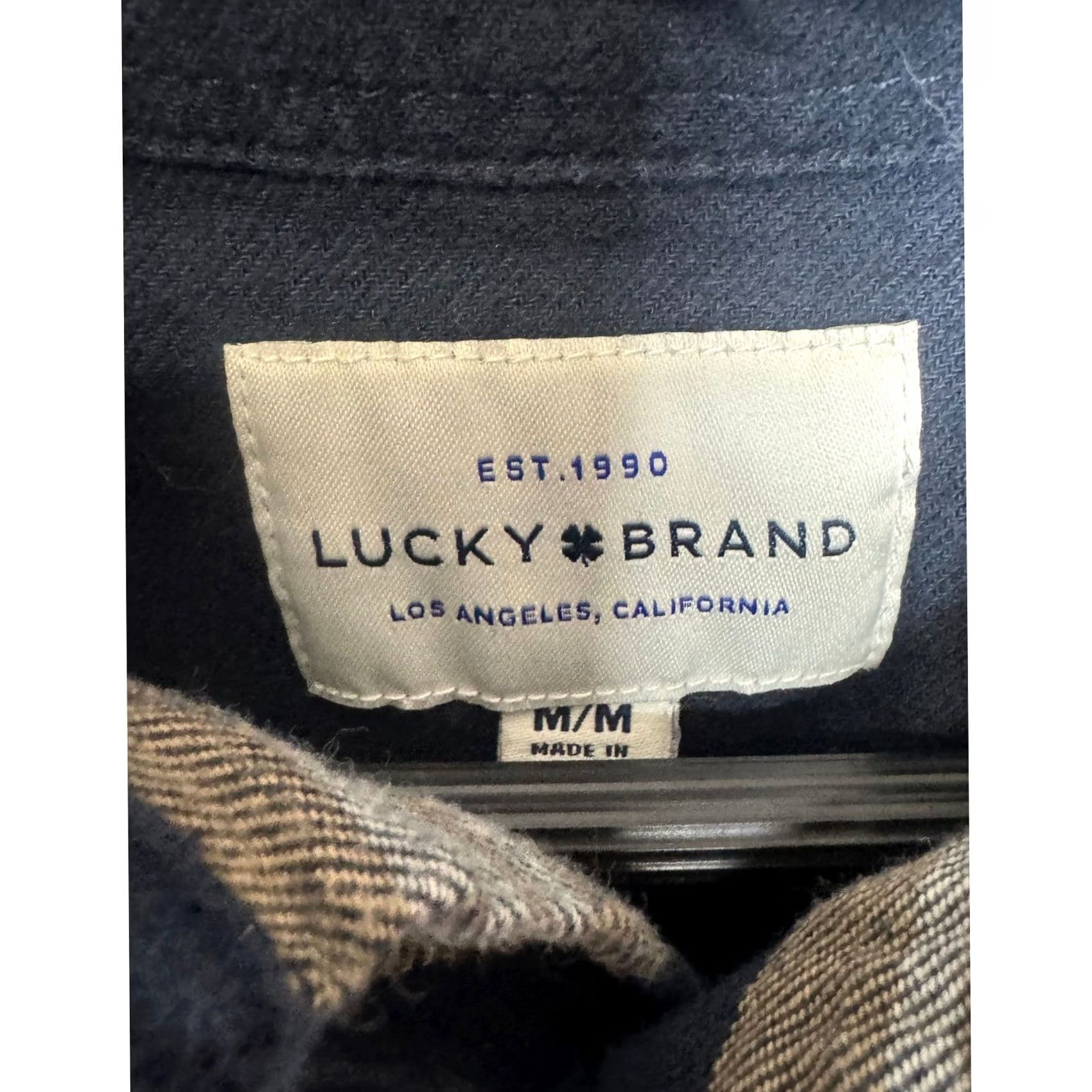 Lucky Brand Lucky Brand Mens Striped Long Sleeve Button-Up Shirt Size M Casual Fall Blue Button-Down Collared Pocketed Regular Fit Size US M / EU 48-50 / 2 - 7 Thumbnail