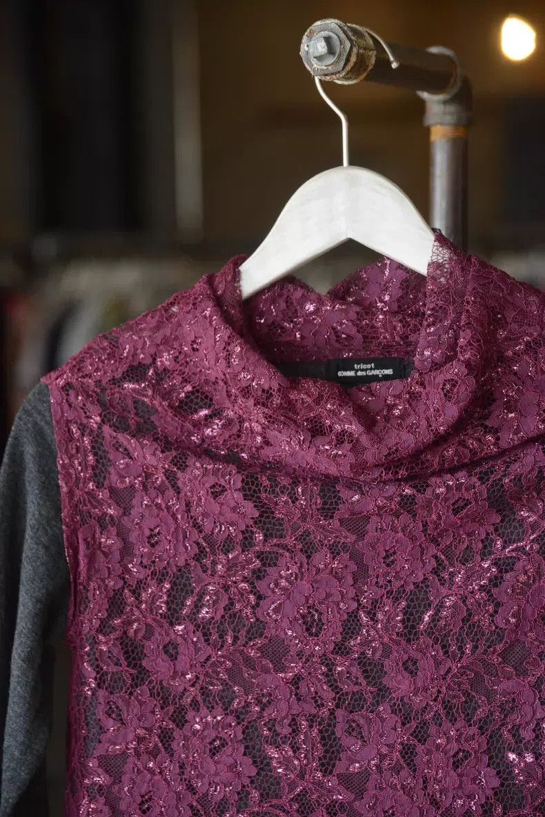 Comme des Garcons Comme Des Garcons Wool Lace Fake Two-piece Top Size S / US 4 / IT 40 - 2 Thumbnail