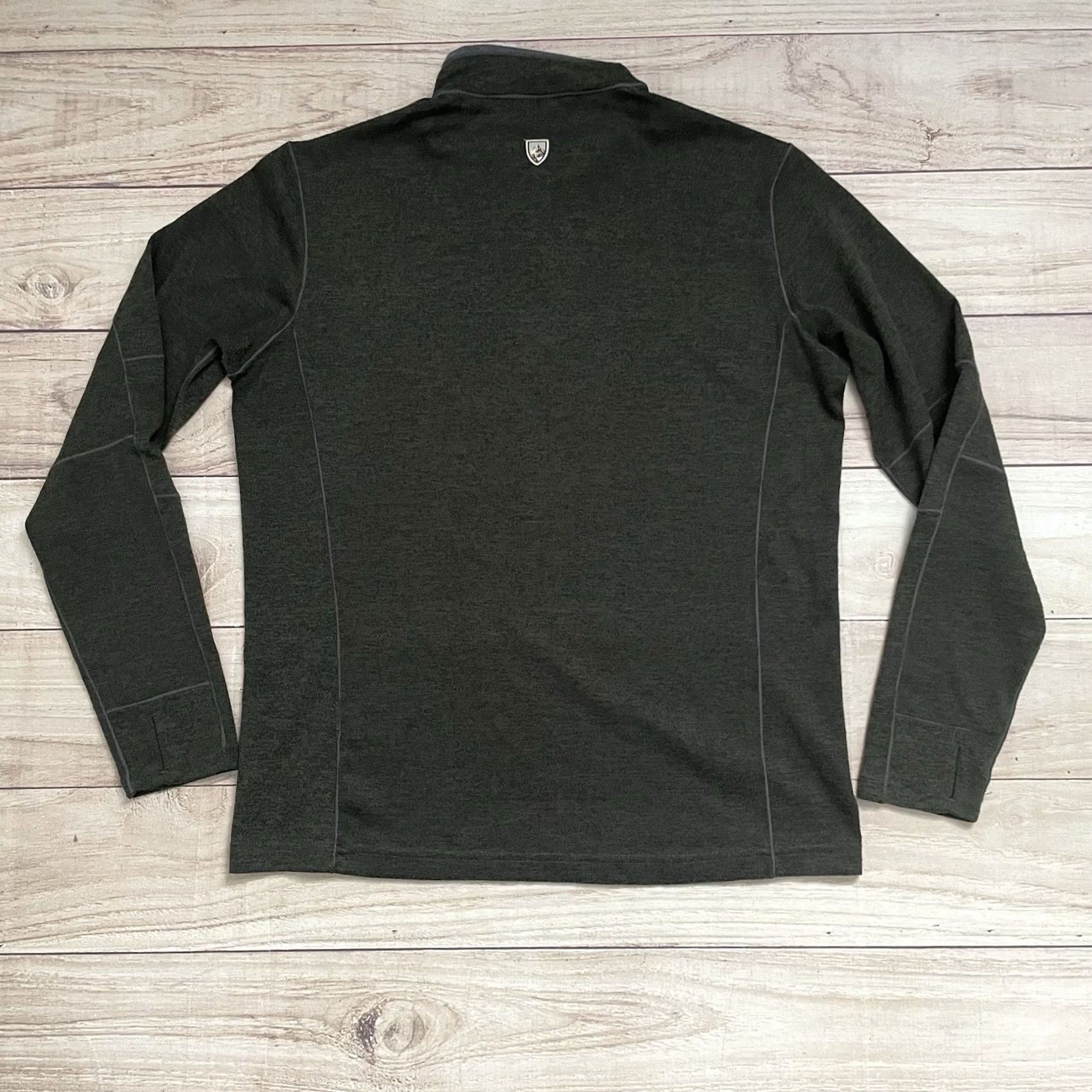 Vintage Kuhl Solid Green Fleece Ryzer Pullover 1/4 Quarter Zip Sweater Men Large Size US L / EU 52-54 / 3 - 6 Thumbnail