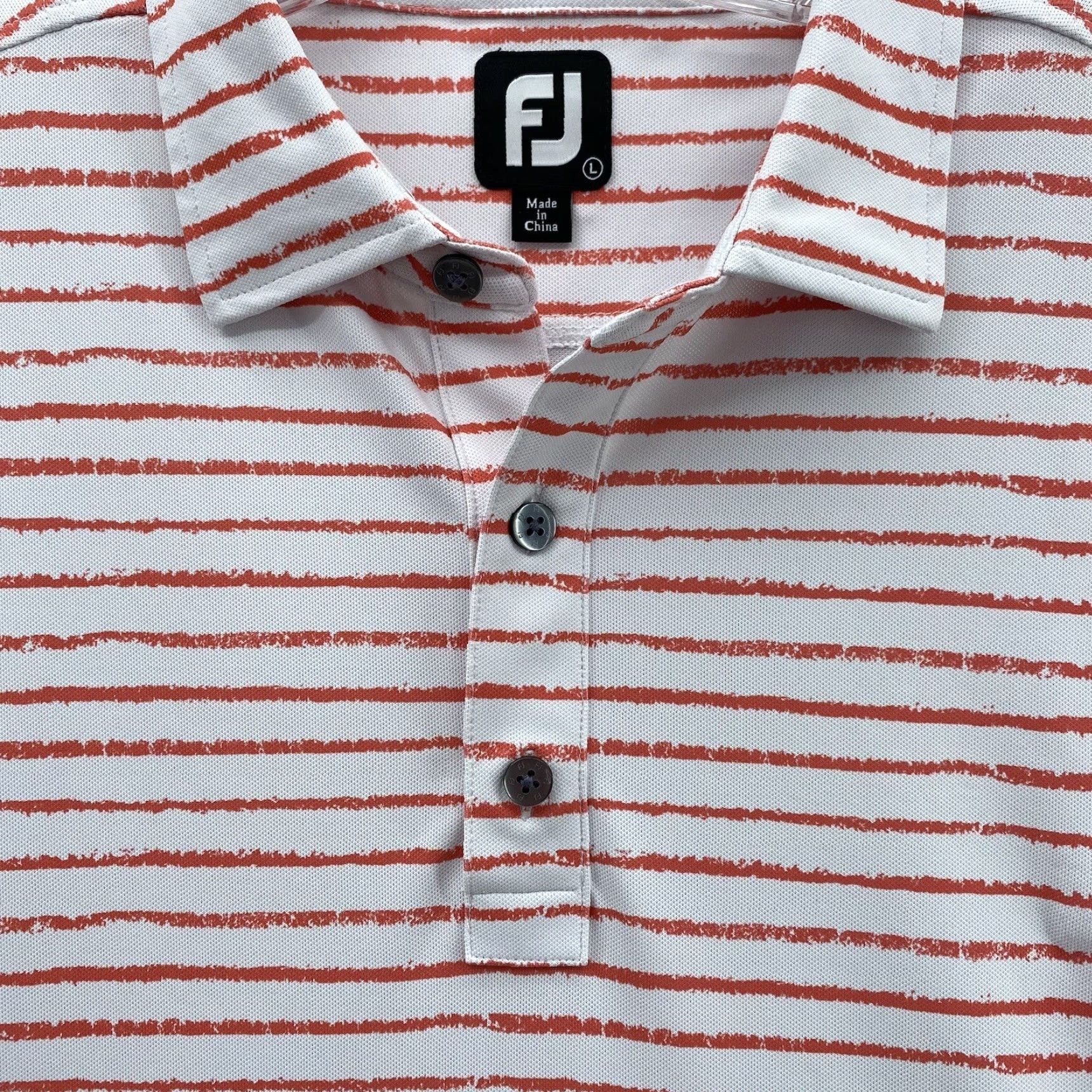 Footjoy Footjoy Polo Shirt Adult Large White Striped Athletic Fit Golf Casual Outdoor FJ Shirt Men's Polo Size US L / EU 52-54 / 3 - 3 Thumbnail
