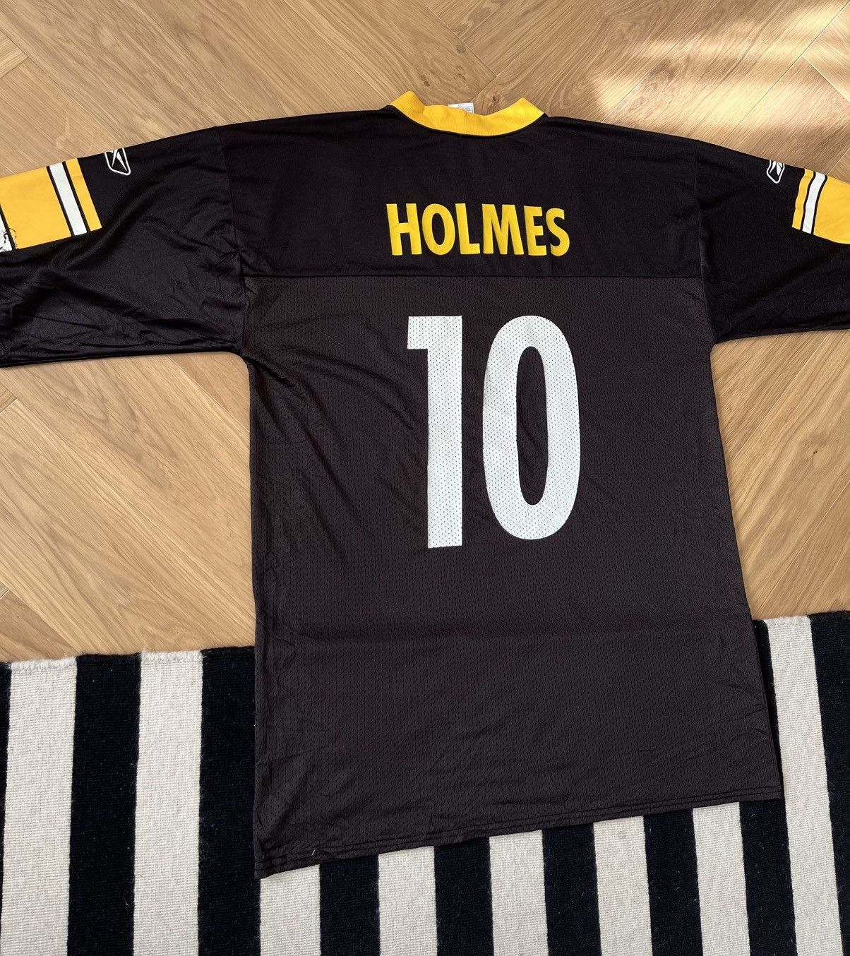 Reebok Pittsburgh Steelers #10 Santonio Holmes Reebok NFL Jersey L Size US L / EU 52-54 / 3 - 9 Thumbnail
