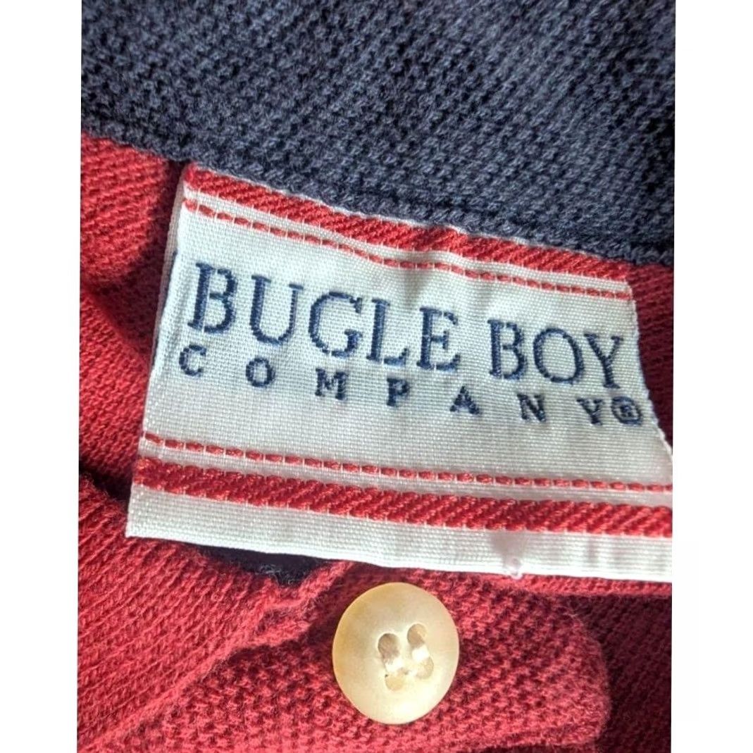 Vintage VINTAGE Bugle Boy Red Cotton Pique Short Sleeve Polo Shirt Mens Sz L Classic 90s Size US L / EU 52-54 / 3 - 5 Thumbnail