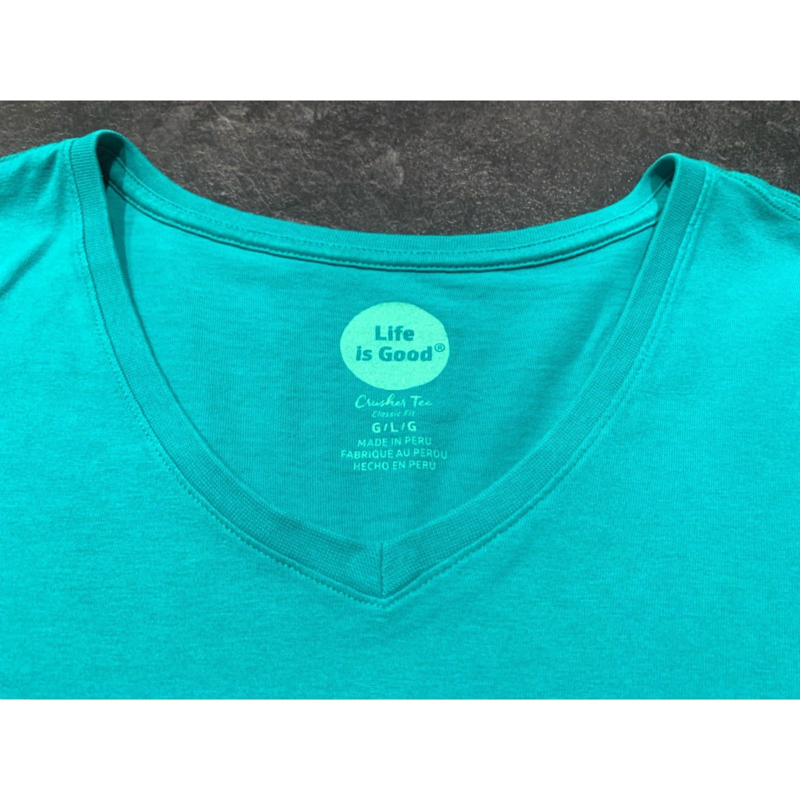 Life is Good VINTAGE Life is Good Women's T-Shirt Long Sleeve V-Neck L Green Nature 2000s Casual Women Size L / US 10 / IT 46 - 6 Thumbnail
