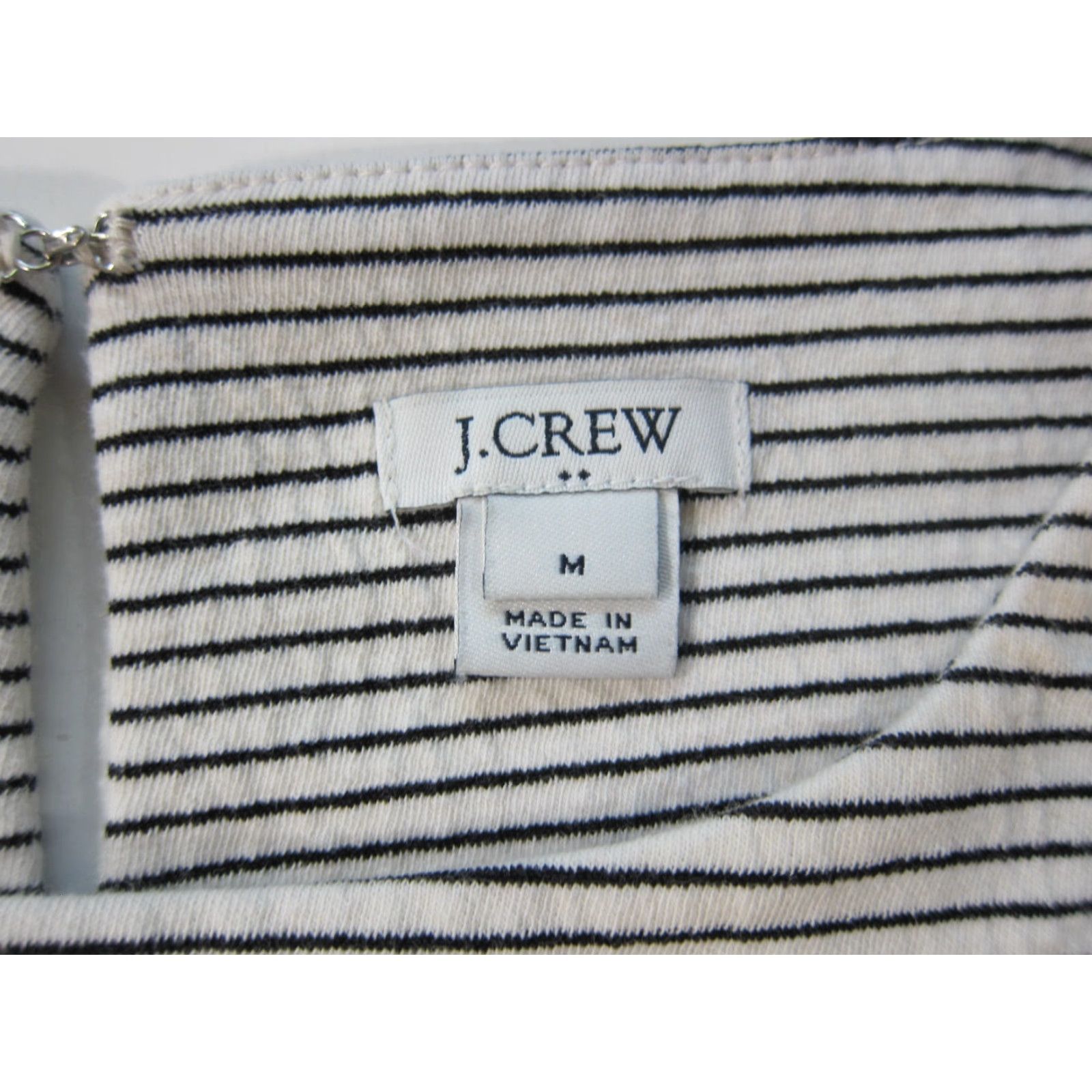 J.Crew J.Crew Black White Stripe Cotton Stretch Flare Sleeve Tunic Sheath Dress Women M Size M / US 6-8 / IT 42-44 - 3 Thumbnail