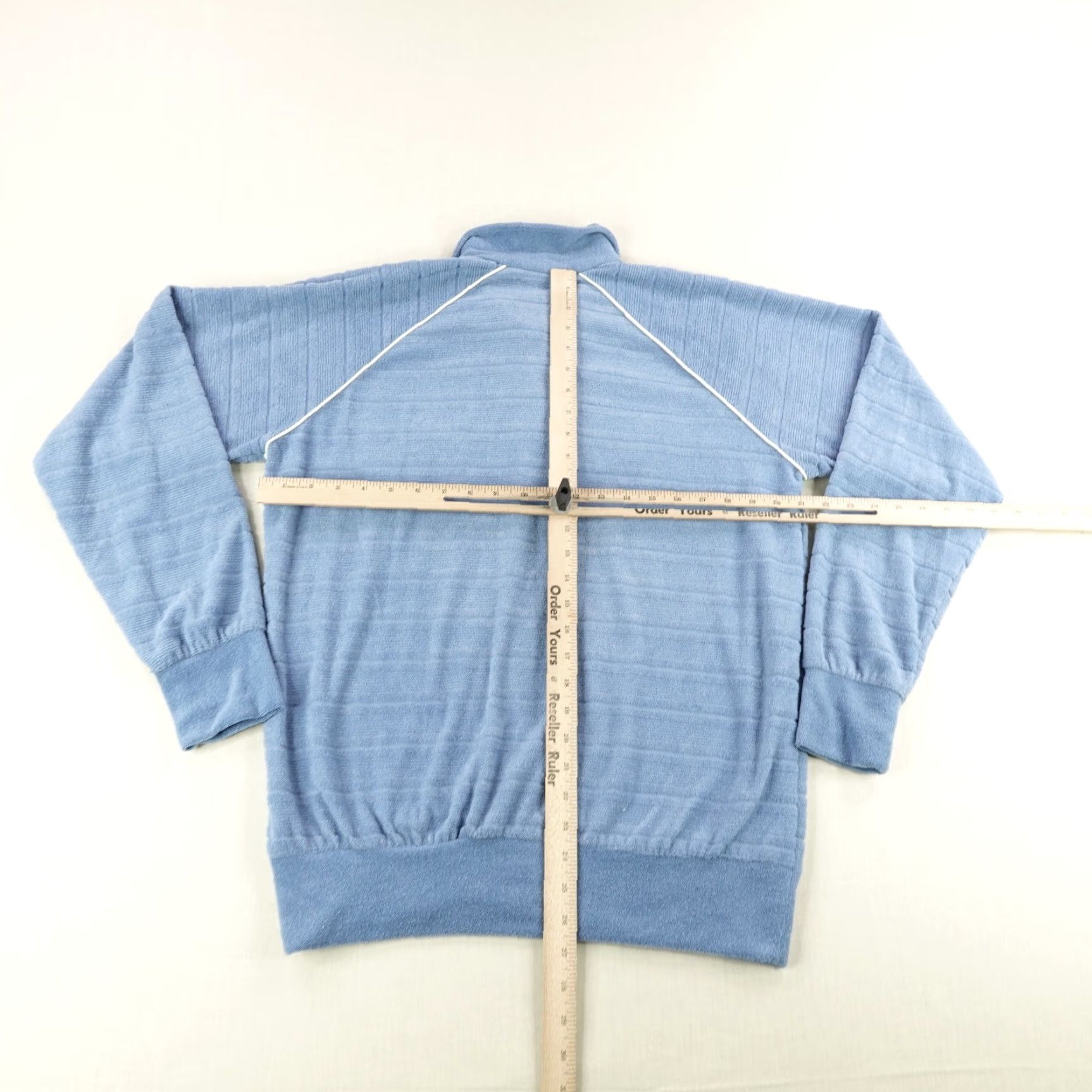 Vintage VINTAGE Richman Sweater Men Large Blue Polo Pullover Shirt 80s Towel Terry Cloth Size US L / EU 52-54 / 3 - 4 Thumbnail