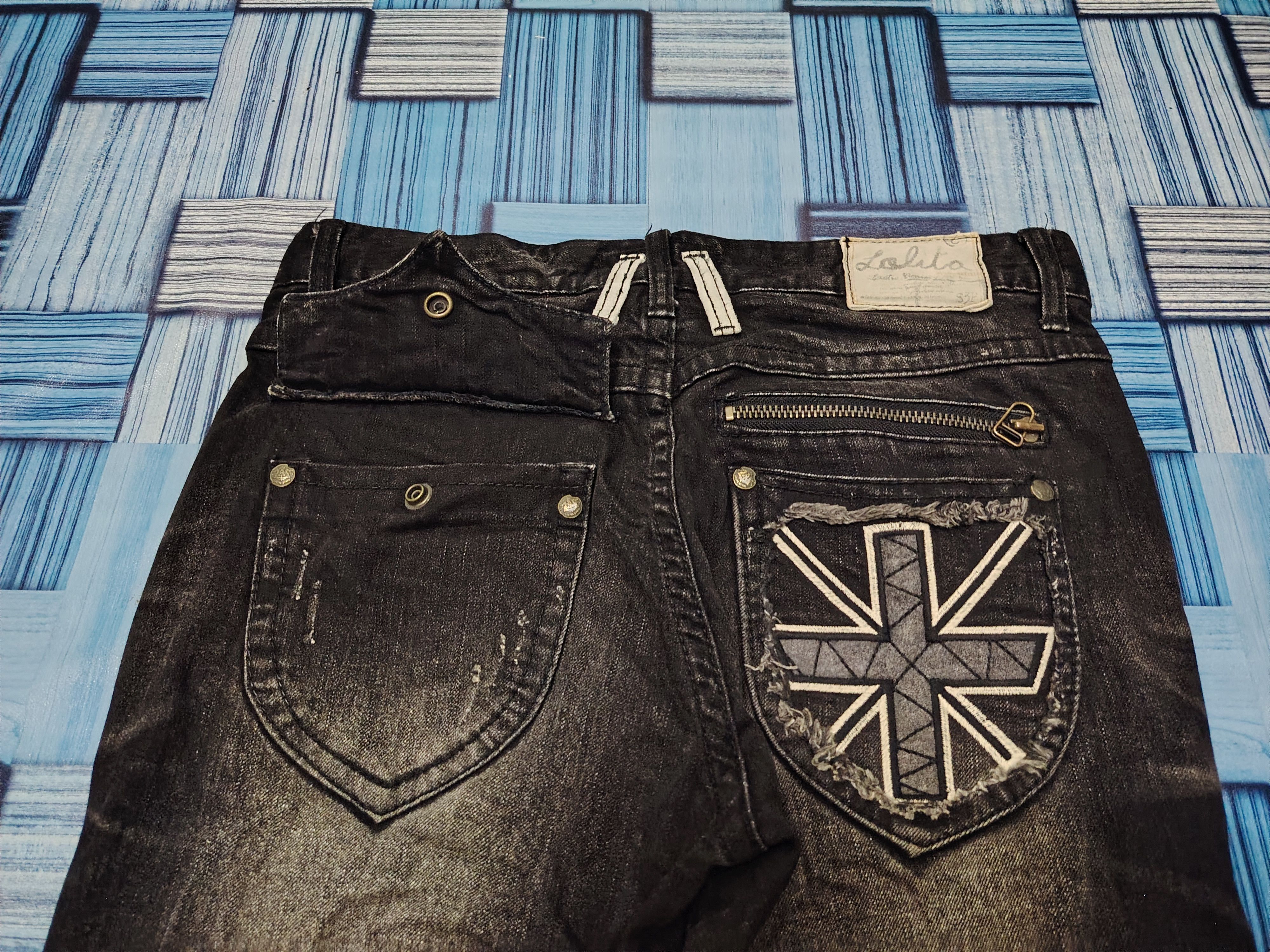 If Six Was Nine Japanese Lolita Jeans Flare Jeans Distressed Size US 31 - 14 Thumbnail
