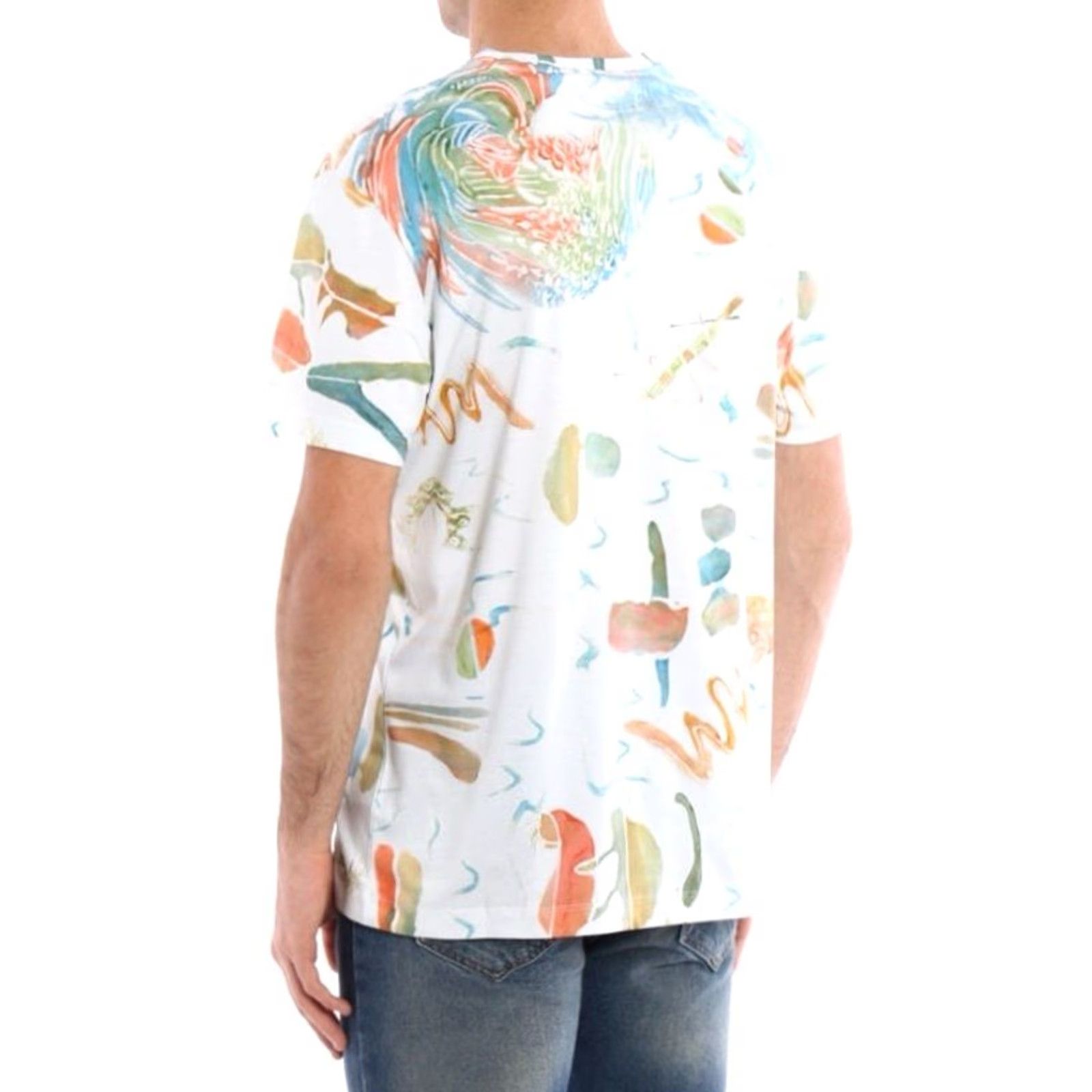 Salvatore Ferragamo Salvatore Ferragamo T-Shirt Abstract Made in Italy XS/S White Mens Shirt Size US XS / EU 42 / 0 - 4 Thumbnail