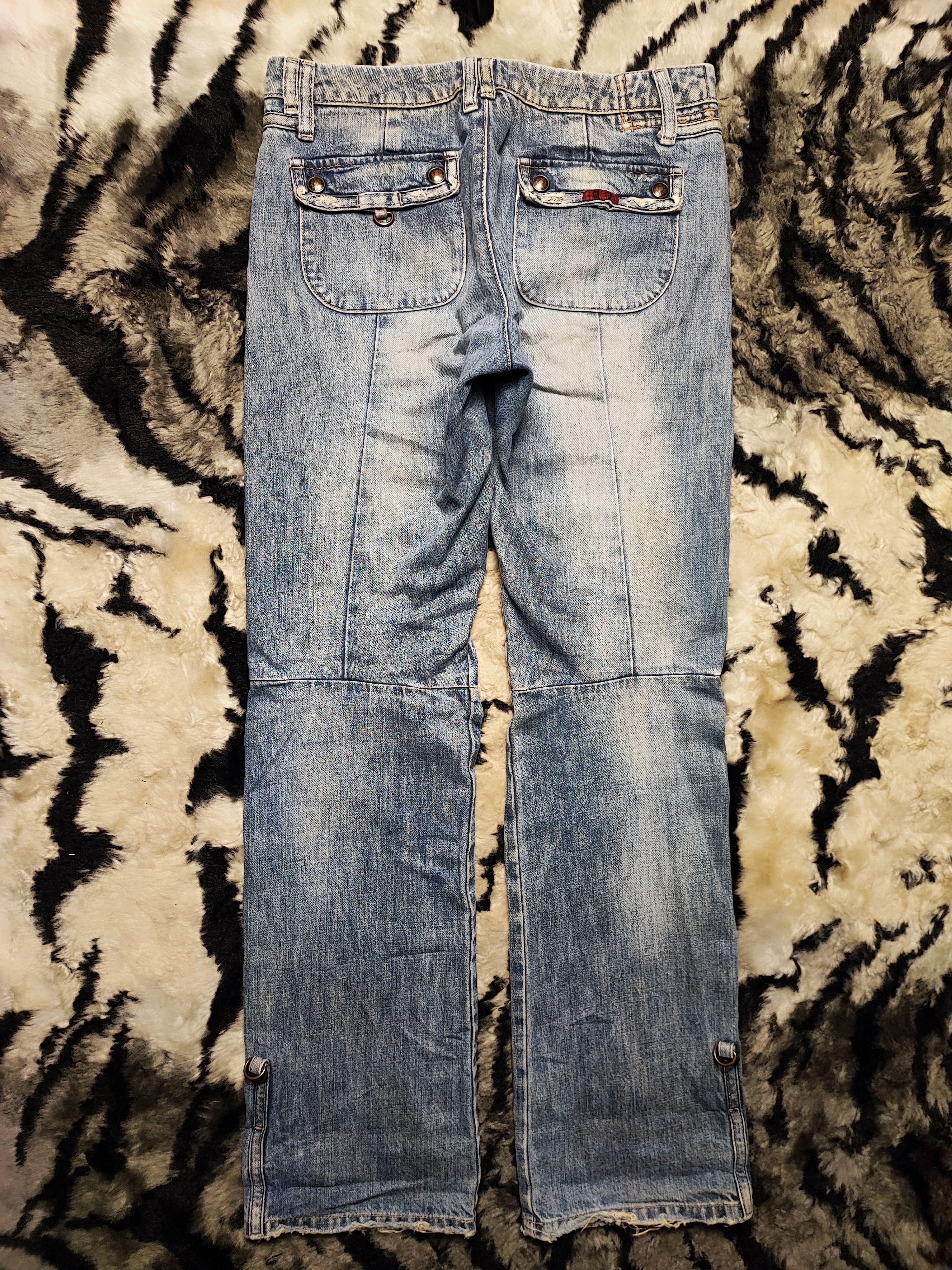 Marithe + Francois Girbaud MFG Panelled Denim Distressed Wash Techwear Aesthetic W29x31 Size US 29 - 13 Thumbnail