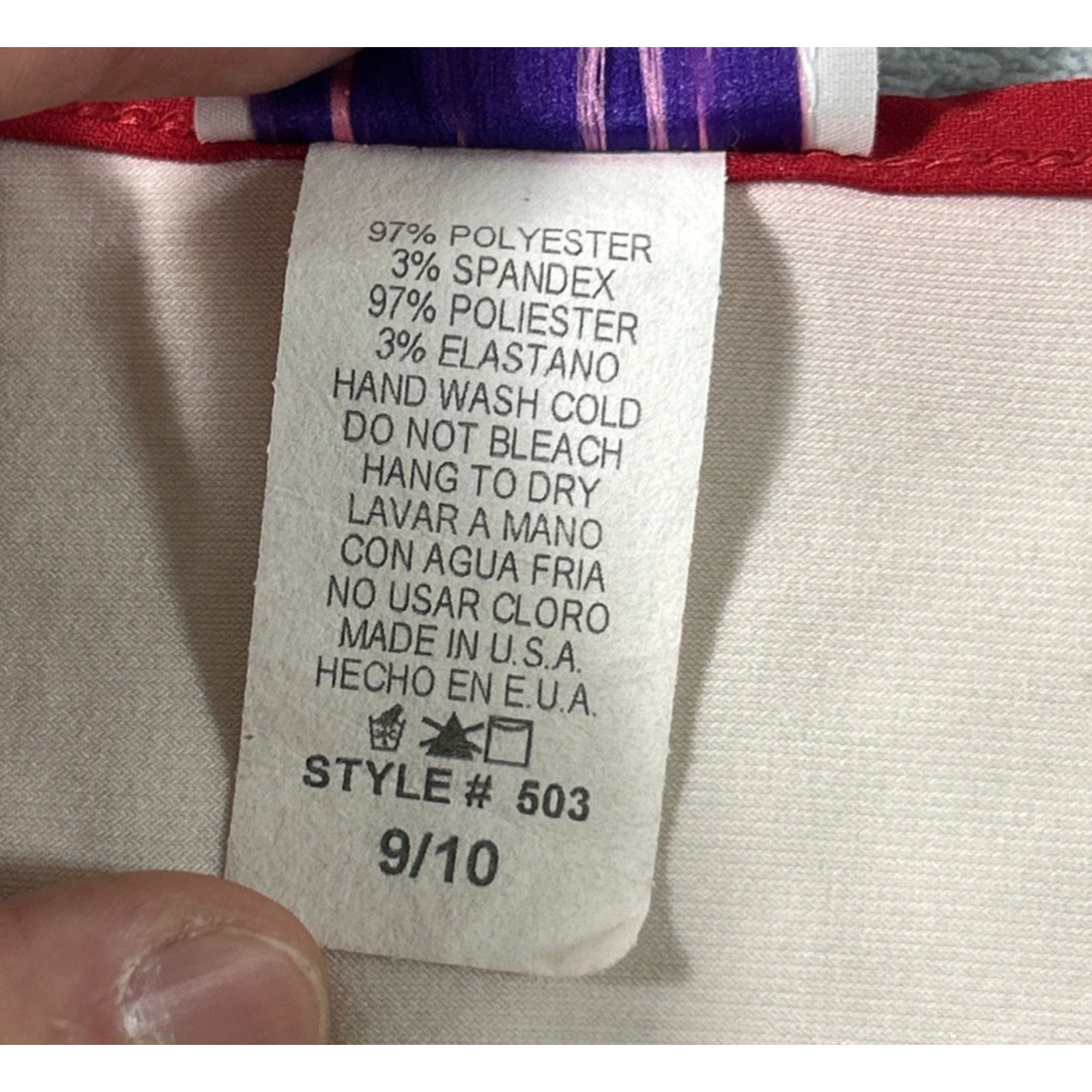 Lululemon Vintage Paper Tag String Tank Top Girls 9 Roses Rhinestones Size L / US 10 / IT 46 - 6 Thumbnail