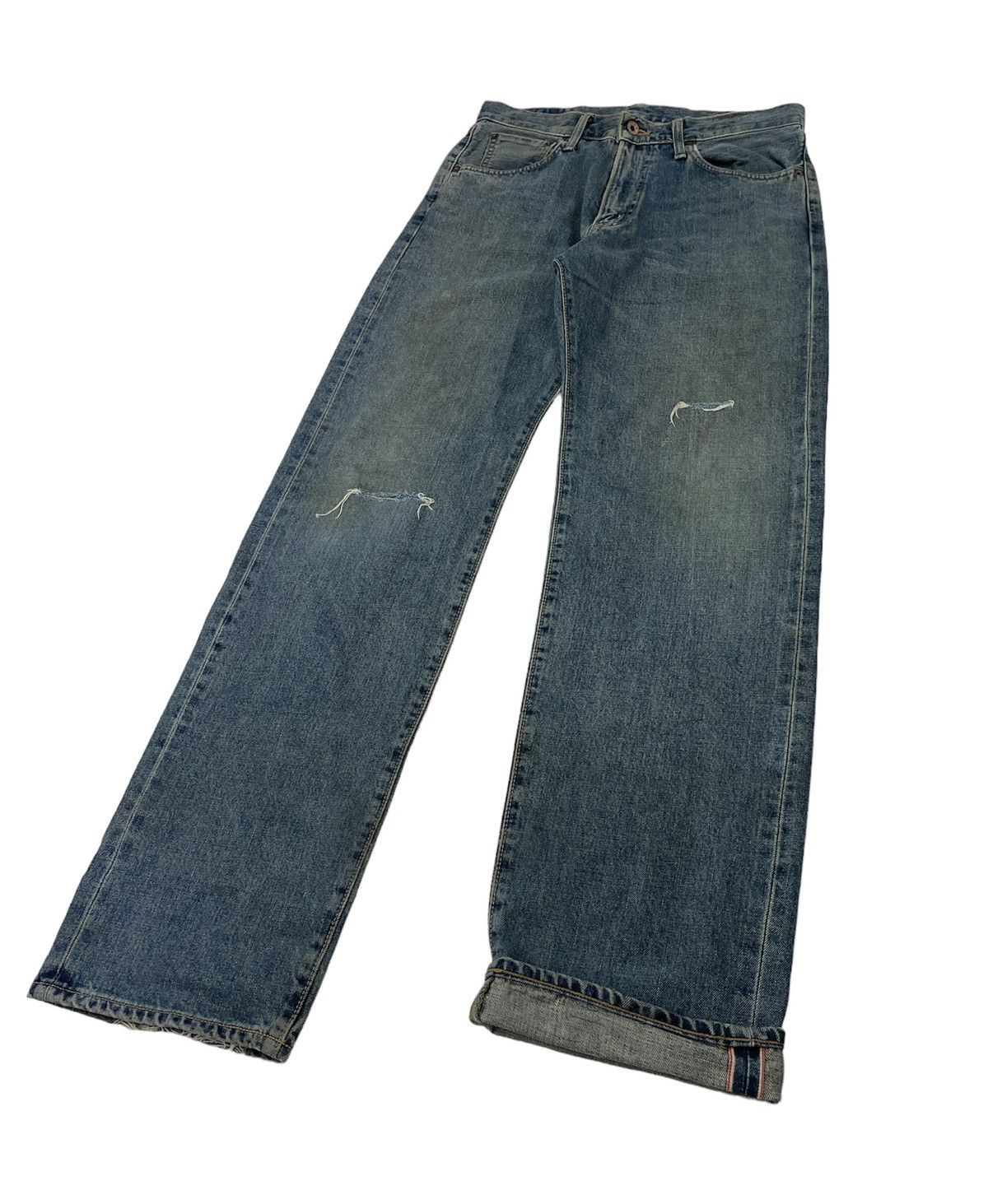 Edwin × Japanese Brand × Jean Vintage Japanese Brand Redline Selvedge Jeans Size US 31 - 1 Thumbnail