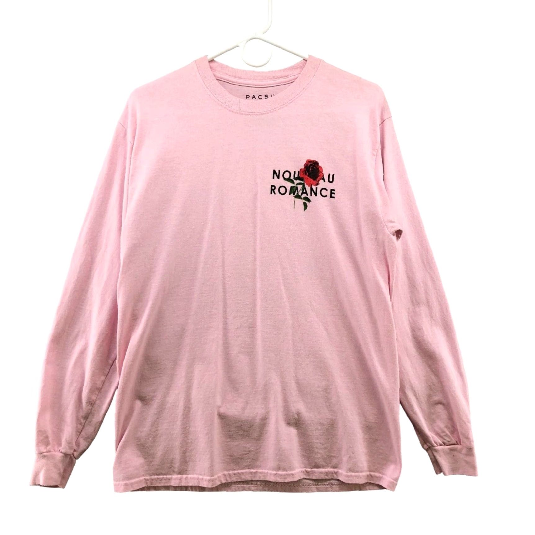Pacsun VINTAGE PacSun Crewneck Long Sleeve T-Shirt Mens M Pink Nouveau Romance Rose Graphic 90s T-Shirt Mens Medium Pink Rose Size US M / EU 48-50 / 2 - 2 Thumbnail