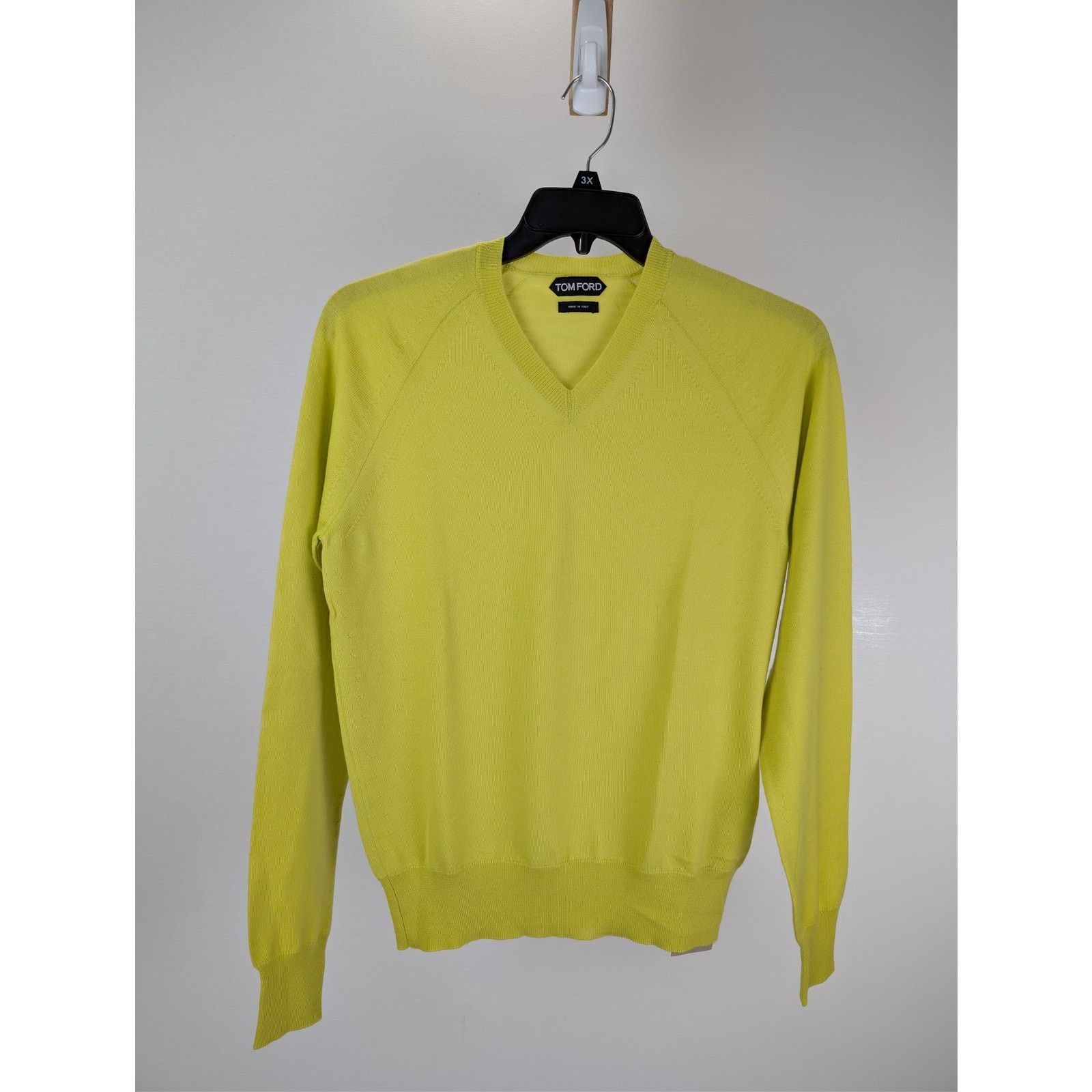 Tom Ford o1rshd1 V-Neck Knitwear Crewneck Sweatshirt Sweater Yellow Size US M / EU 48-50 / 2 - 8 Thumbnail