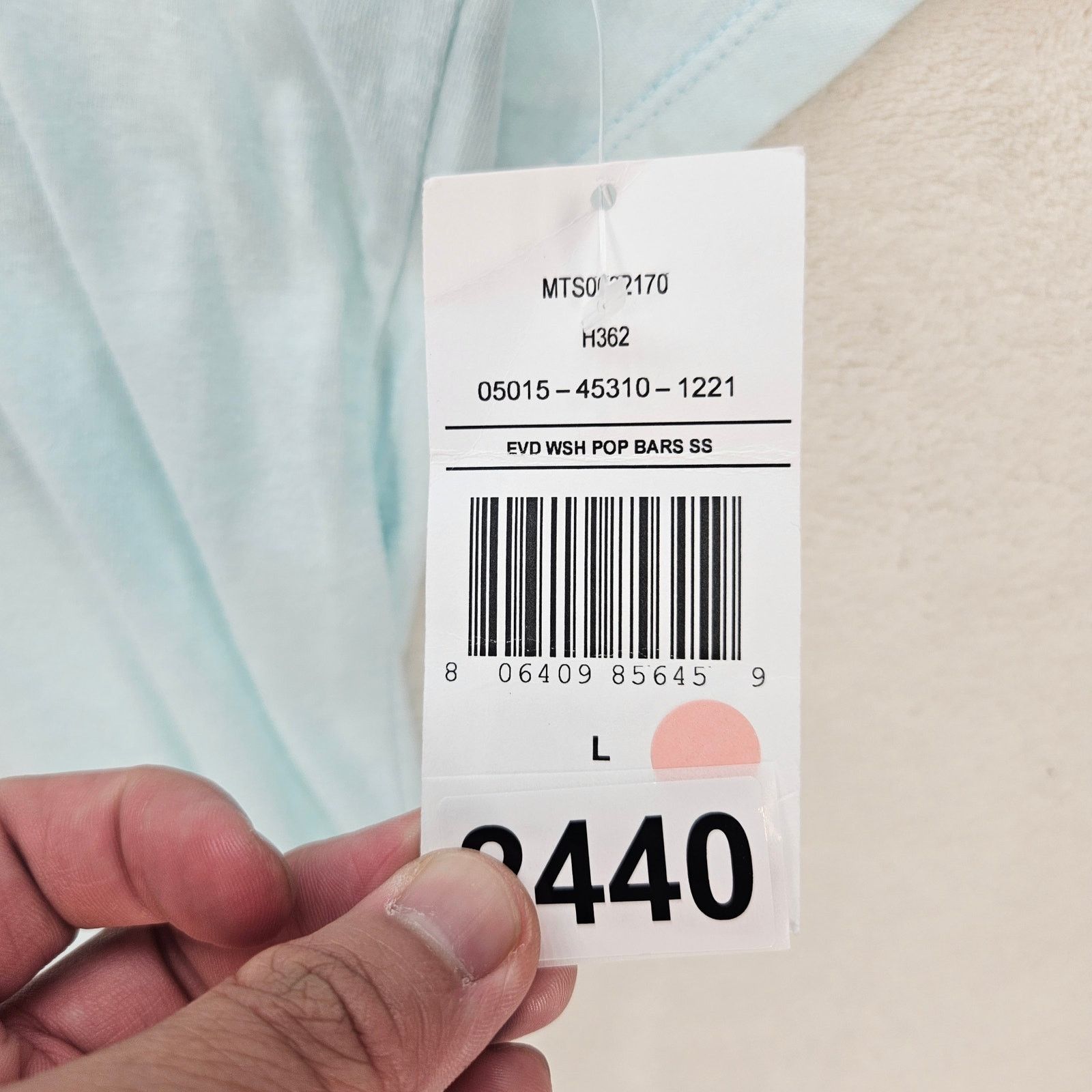 Hurley HURLEY MEN'S LARGE EVERYDAY WASH POP BARS LIGHT BLUE SS TEE Size US L / EU 52-54 / 3 - 4 Thumbnail