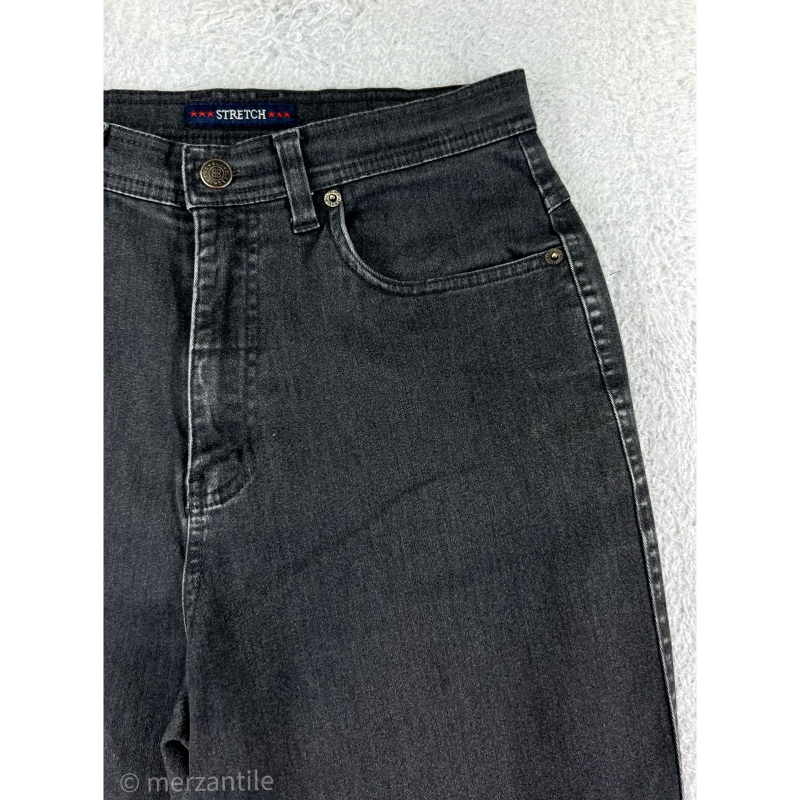 Bill Blass Bill Blass Jeans Women 6 Black Denim Tapered High Rise 5-Pocket Cotton Blend Stretch Floral Classic Designer Womens Size 28" / US 6 / IT 42 - 7 Thumbnail