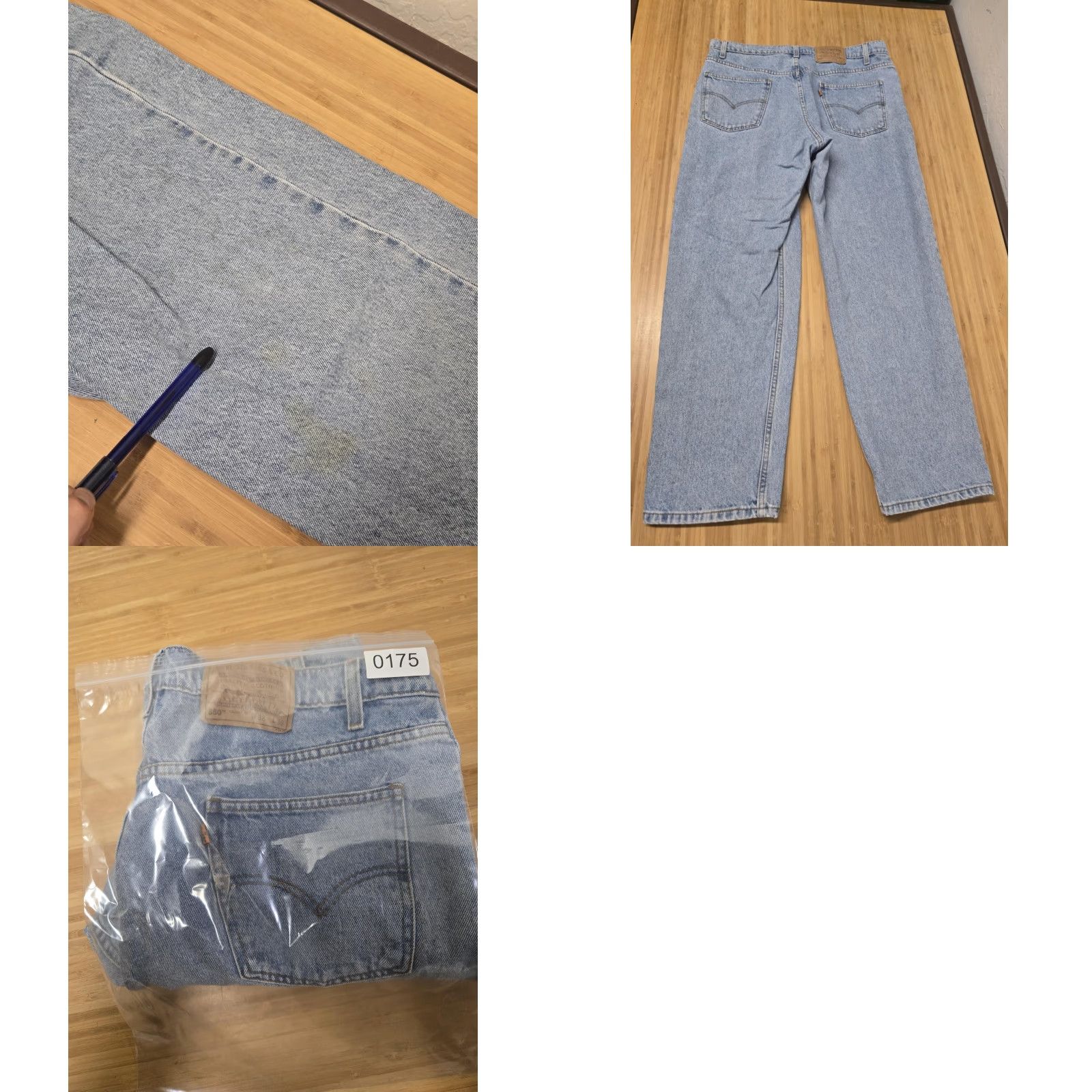 Levi's VINTAGE Levi's 550 Jeans Mens 38x30 Light Blue Relaxed Tapered Fit Denim Leather Back Patch Zip Fly Pants Mens Size US 38 / EU 54 - 9 Thumbnail
