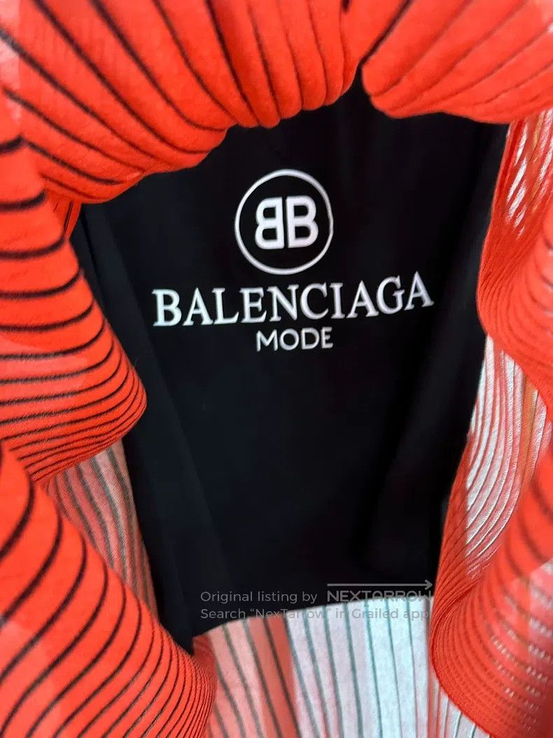 Balenciaga Balenciaga Red striped fake two-piece skirt Size 28" / US 6 / IT 42 - 3 Thumbnail