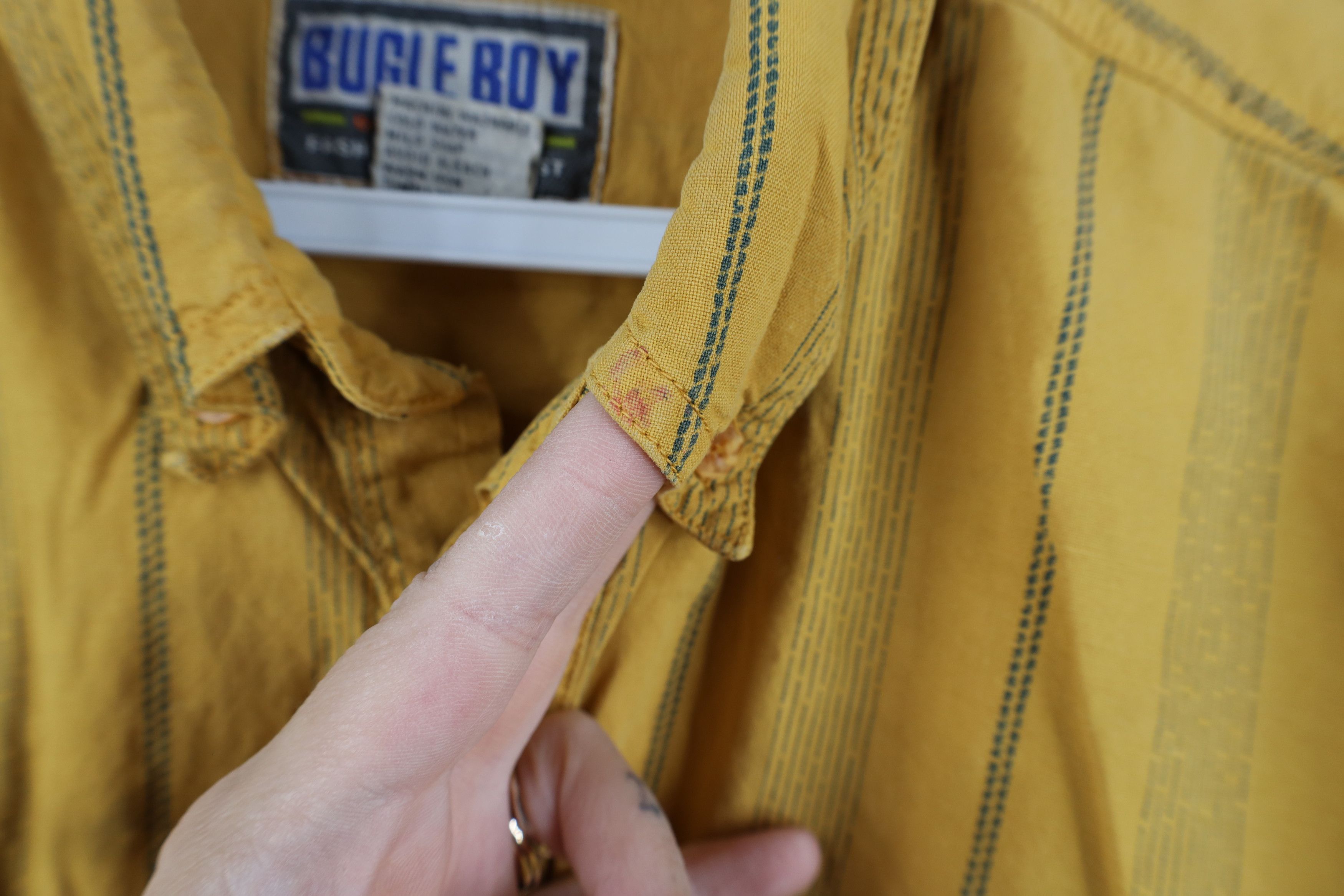 Vintage Vintage 90s Streetwear Big Pocket Striped Button Down Shirt Size US M / EU 48-50 / 2 - 9 Thumbnail