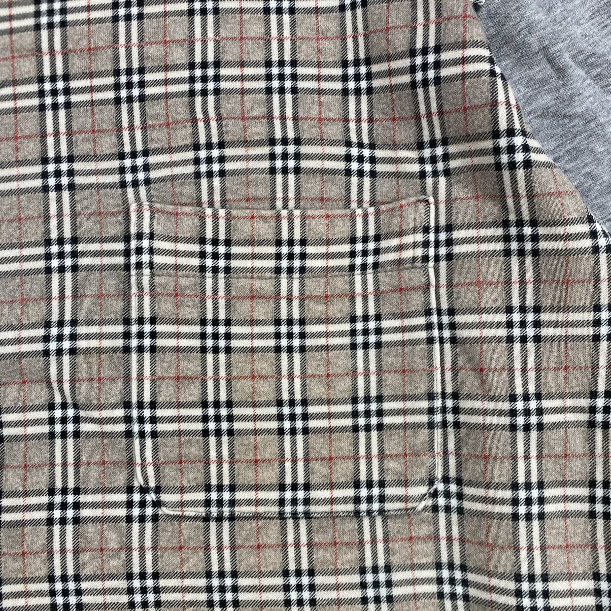 Burberry 1990s Vintage Burberrys London Nova Check Grey Long Sleeve Size US L / EU 52-54 / 3 - 6 Thumbnail
