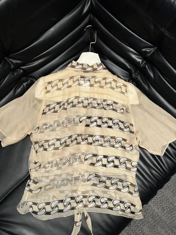 Chanel Chanel Silk Chain Print Shirt . Size M / US 6-8 / IT 42-44 - 7 Thumbnail