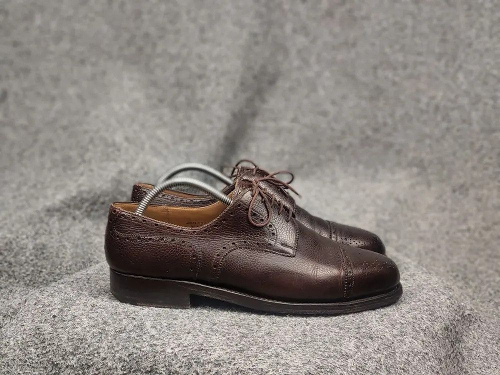 Designer Vass Budapest Design Alt Wein Men's Leather Brown Shoes Tan (Size 9)