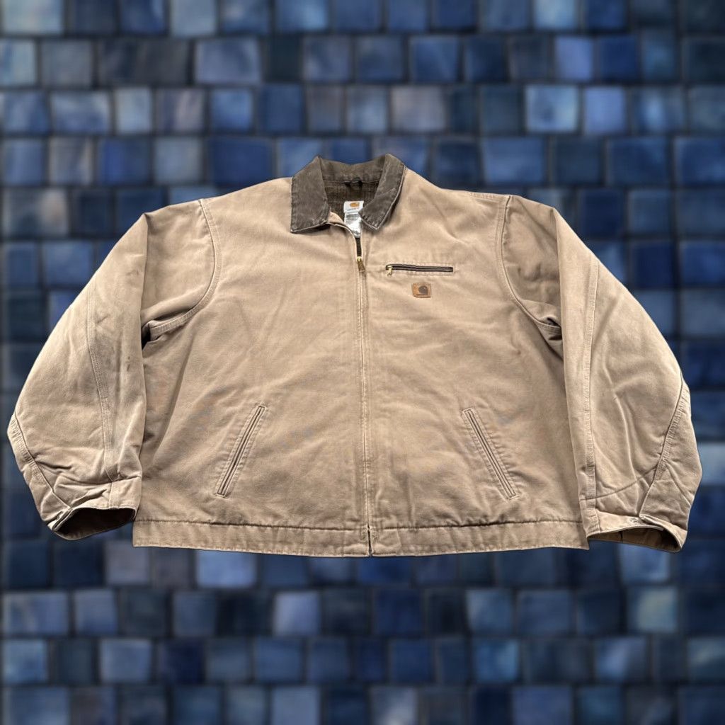 Carhartt VTG Carhartt Detroit Jacket Men’s 3XL Tall J97 SDL Saddle Beige Blanket Lined Size US XXL / EU 58 / 5 - 1 Thumbnail