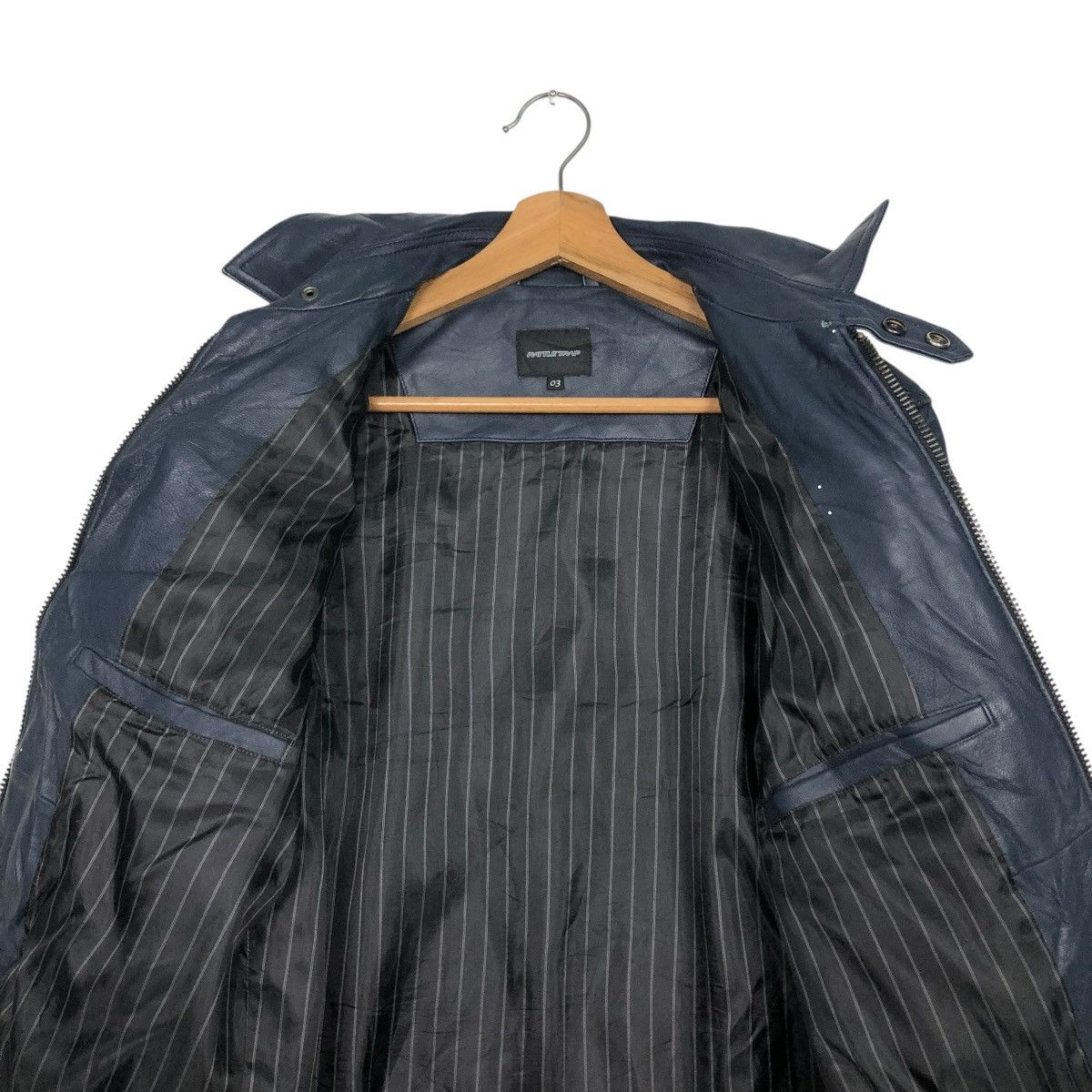 Japanese Brand 🔥VINTAGE BIKER LEATHER JACKET RATTLE TRAP ISSEY MIYAKE Size US S / EU 44-46 / 1 - 16 Thumbnail