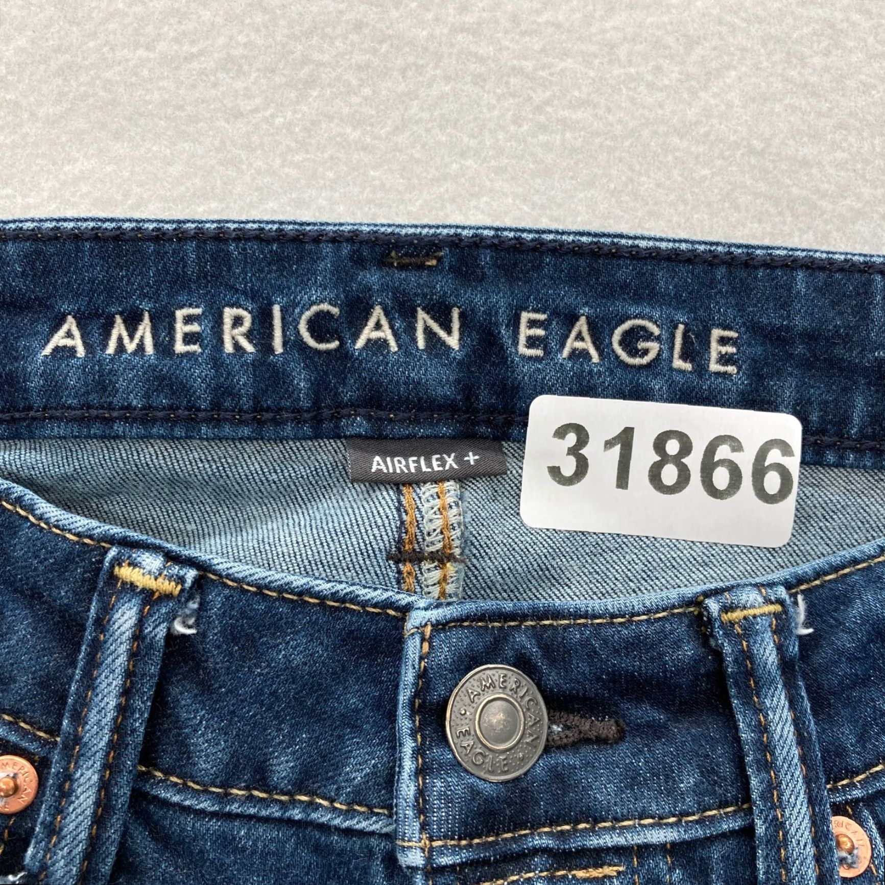 American Eagle Outfitters American Eagle Outfitters Jeans Mens 28x28 Original Straight Dark Wash Blue Stretch Denim Size US 28 / EU 44 - 4 Thumbnail