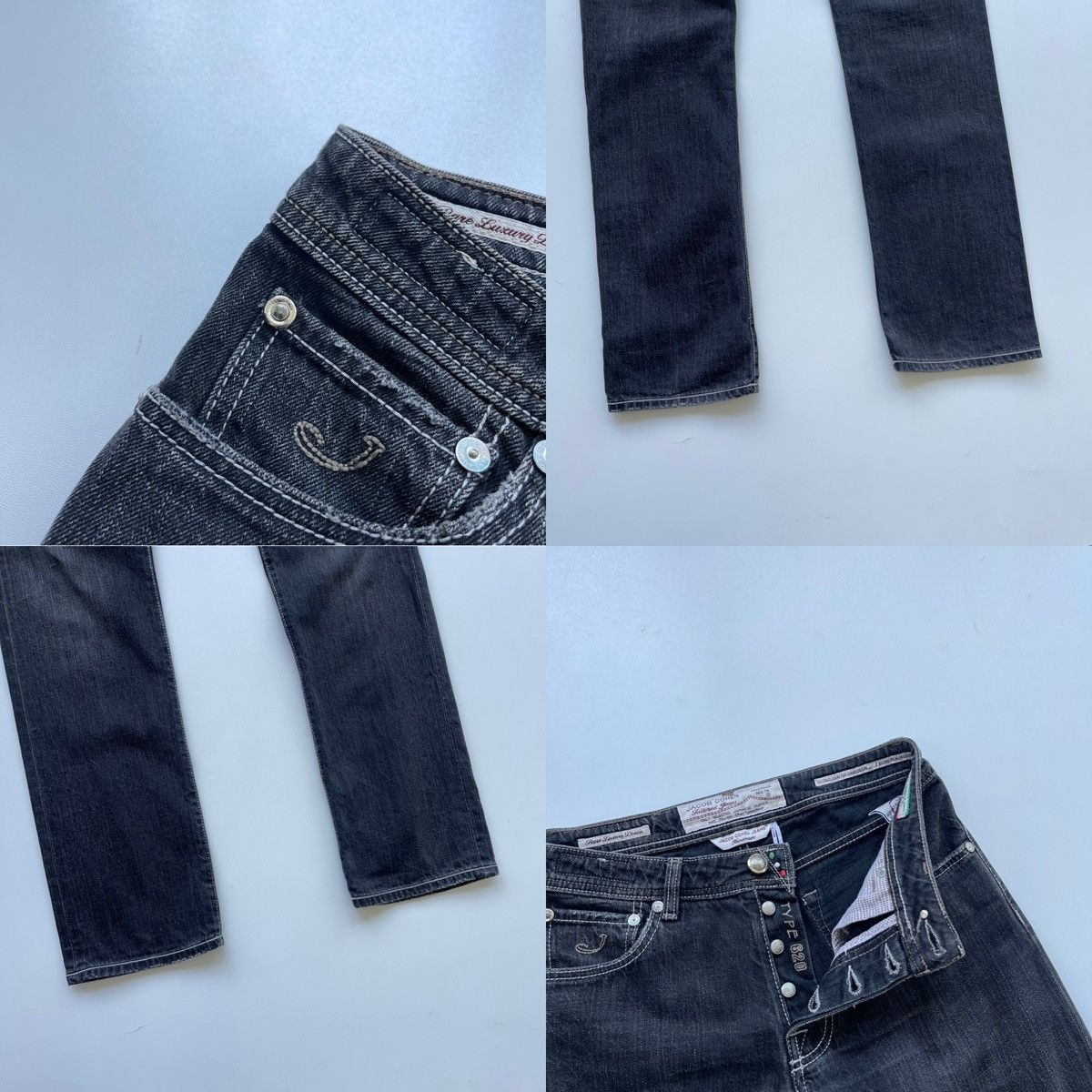 Jacob Cohen Jacob Cohen 620 HandMade Luxury Denim Jeans Washed Black Size US 32 / EU 48 - 5 Thumbnail
