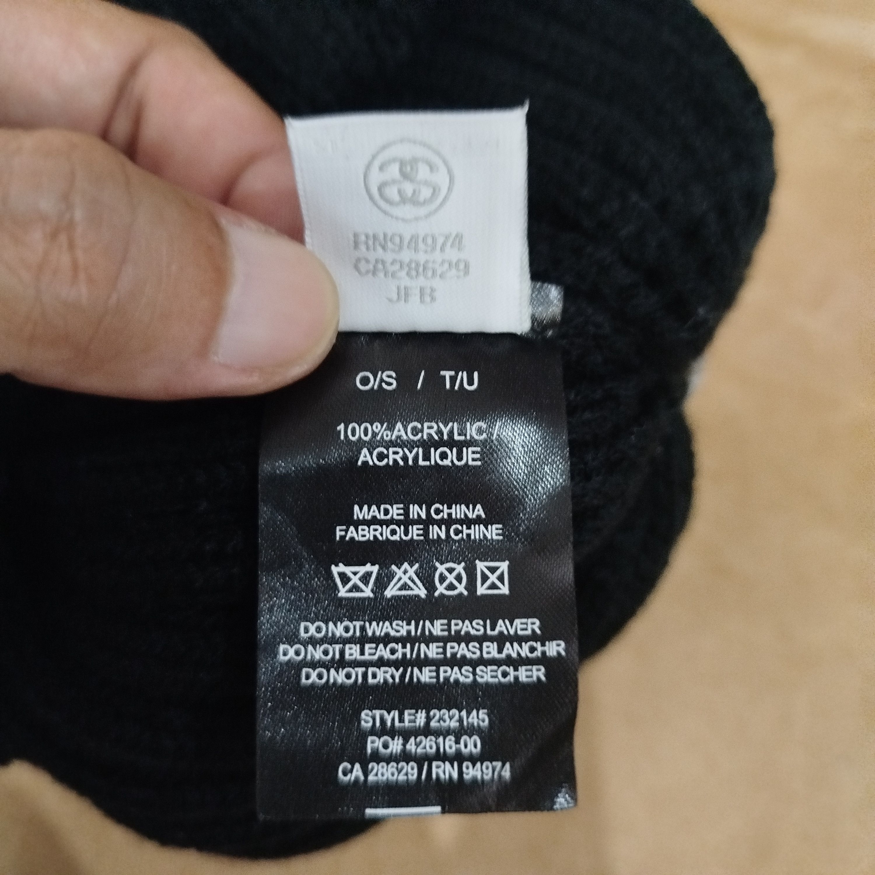 Stussy STUSSY RUDY BEANIE - BLACK Size ONE SIZE - 4 Thumbnail