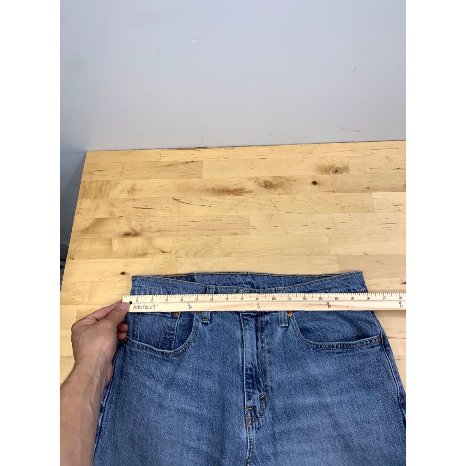 Levi's Levi's 502 Jeans Slim Straight Denim 33x30 Blue Light Wash Men Regular Vintage: No - 5-Pocket Design Size US 33 - 6 Thumbnail