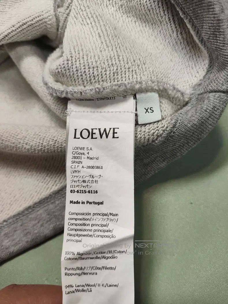 Loewe LOEWE Gray short sweatshirt, size xs Size XS / US 0-2 / IT 36-38 - 4 Thumbnail