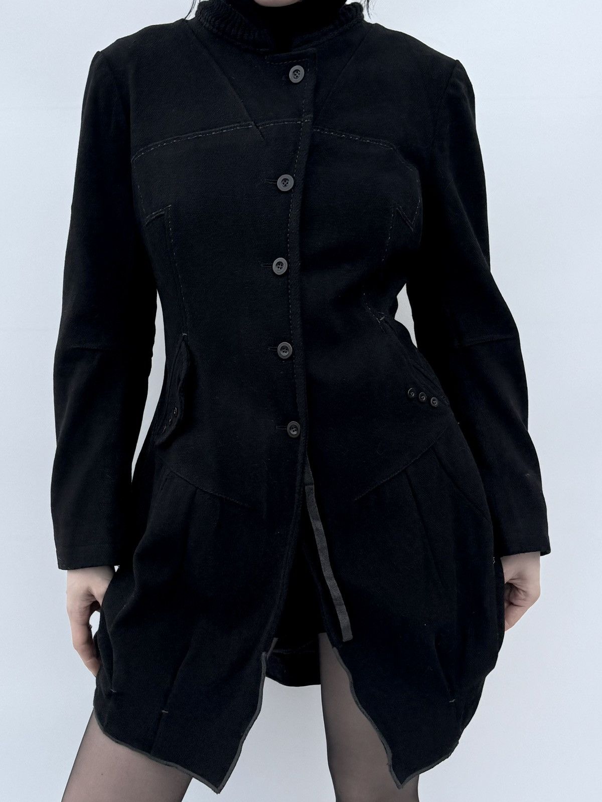 Marithe + Francois Girbaud Coat avantgarde asymetric baloon marithe dark academia goth Size S / US 4 / IT 40 - 6 Thumbnail