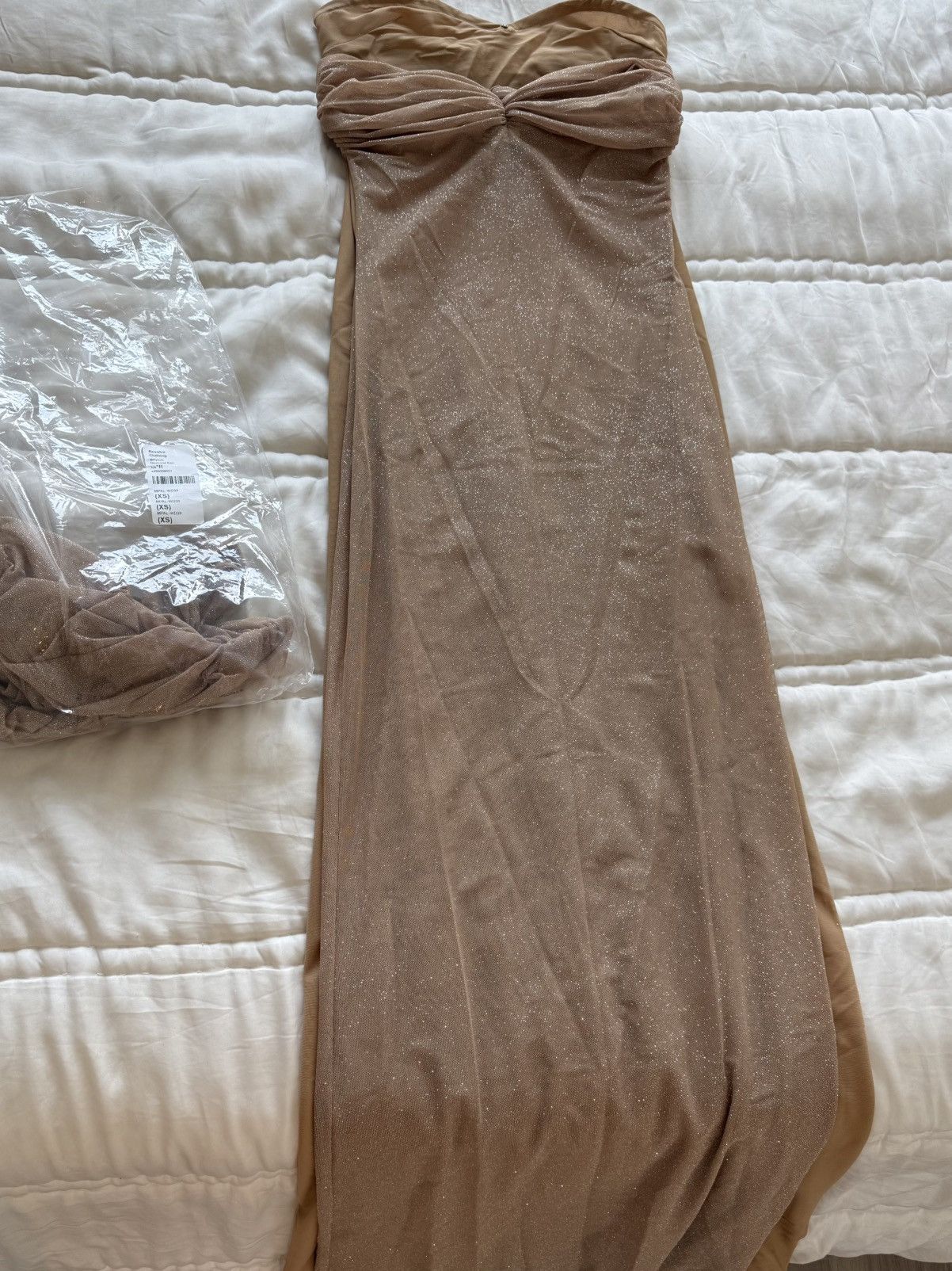 Mirror Palais Mirror palais the starlite dress in diamond sand Size XS / US 0-2 / IT 36-38 - 2 Thumbnail
