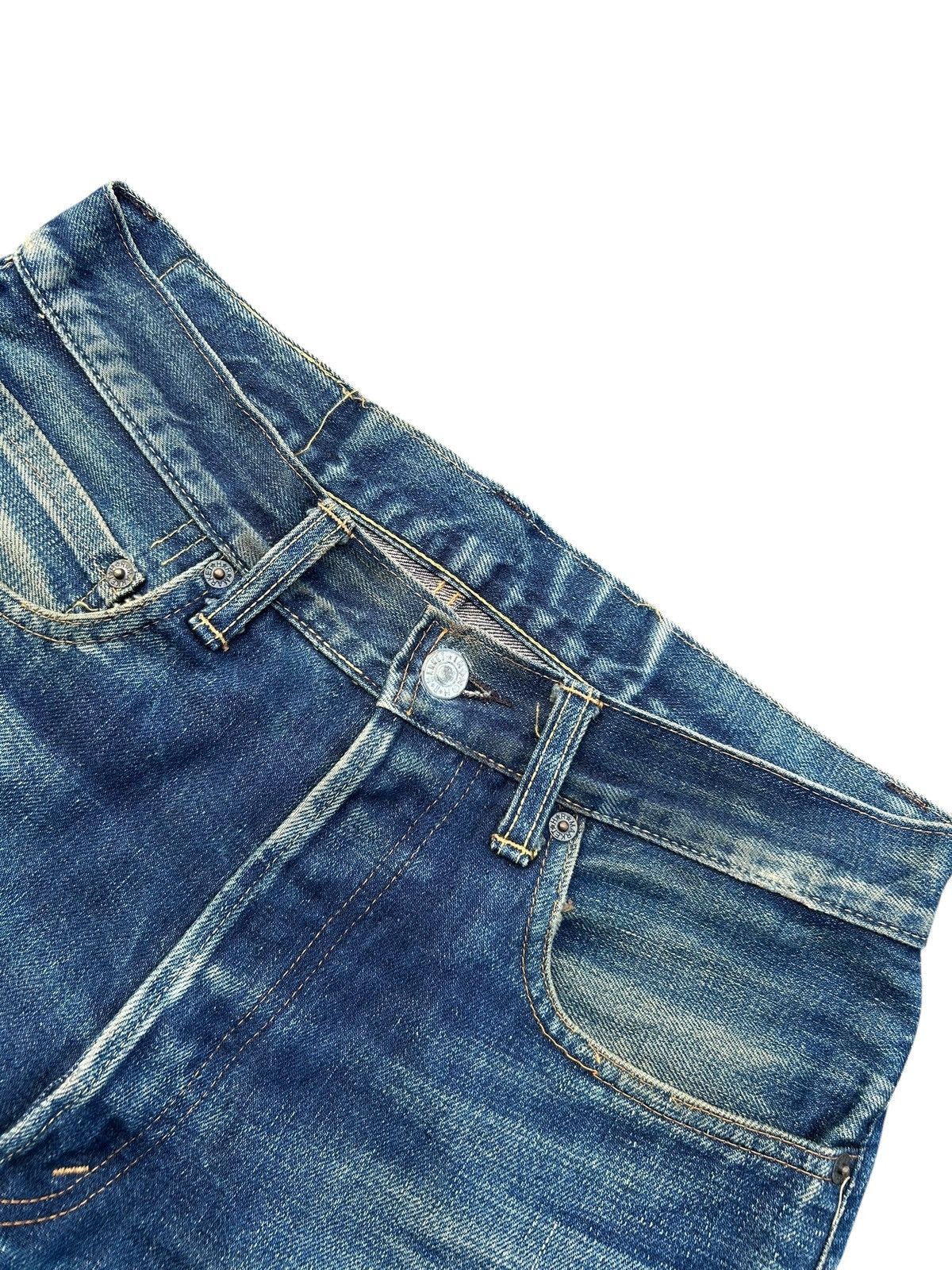 Kapital Vintage Blue Blue Hr Market Selvedge Distressed denim jeans Size US 30 / EU 46 - 4 Thumbnail
