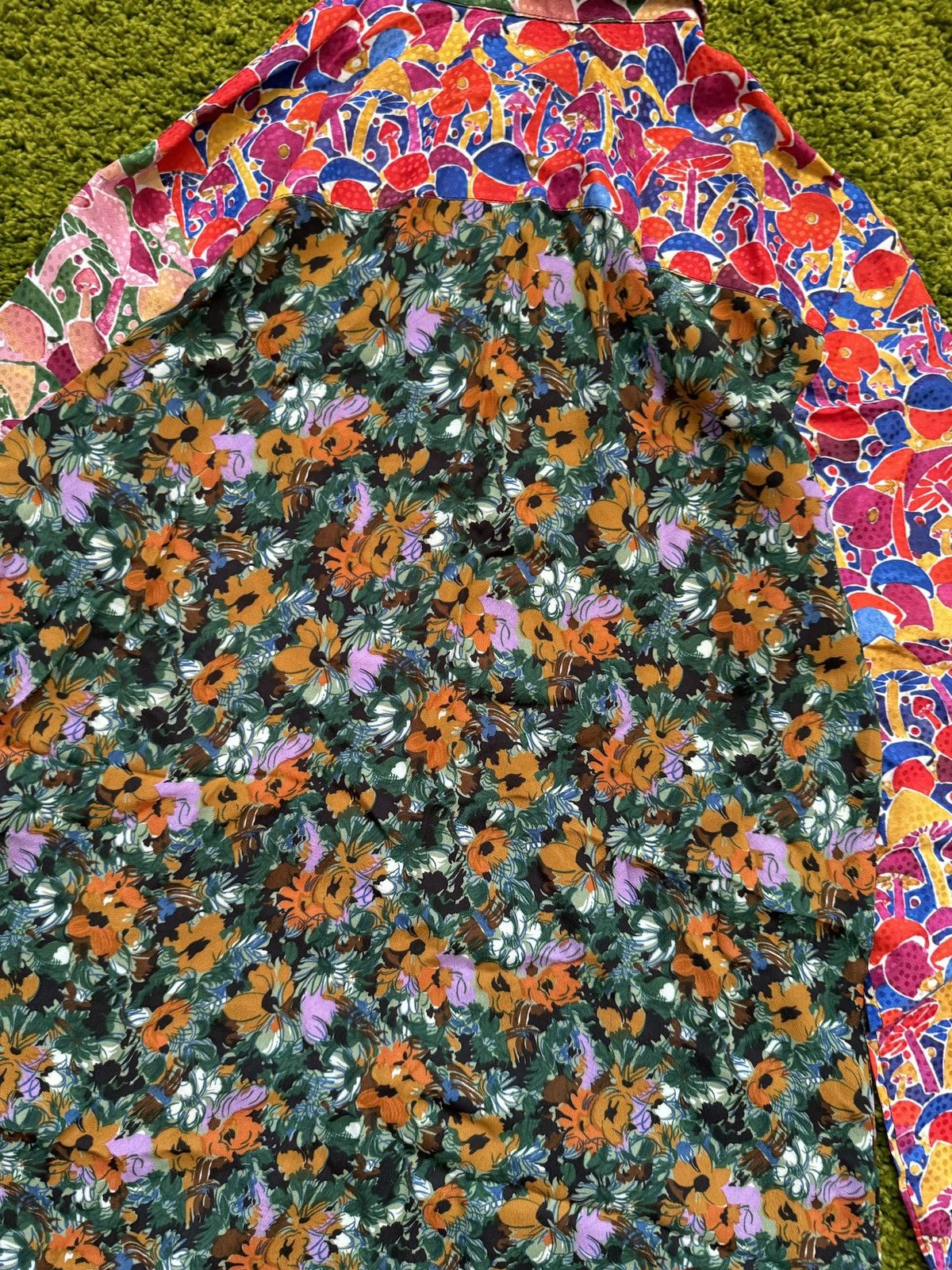 Designer × Missoni 🍄 Missoni silk blend floral patchwork mushrooms shirt blouse Size M / US 6-8 / IT 42-44 - 11 Thumbnail
