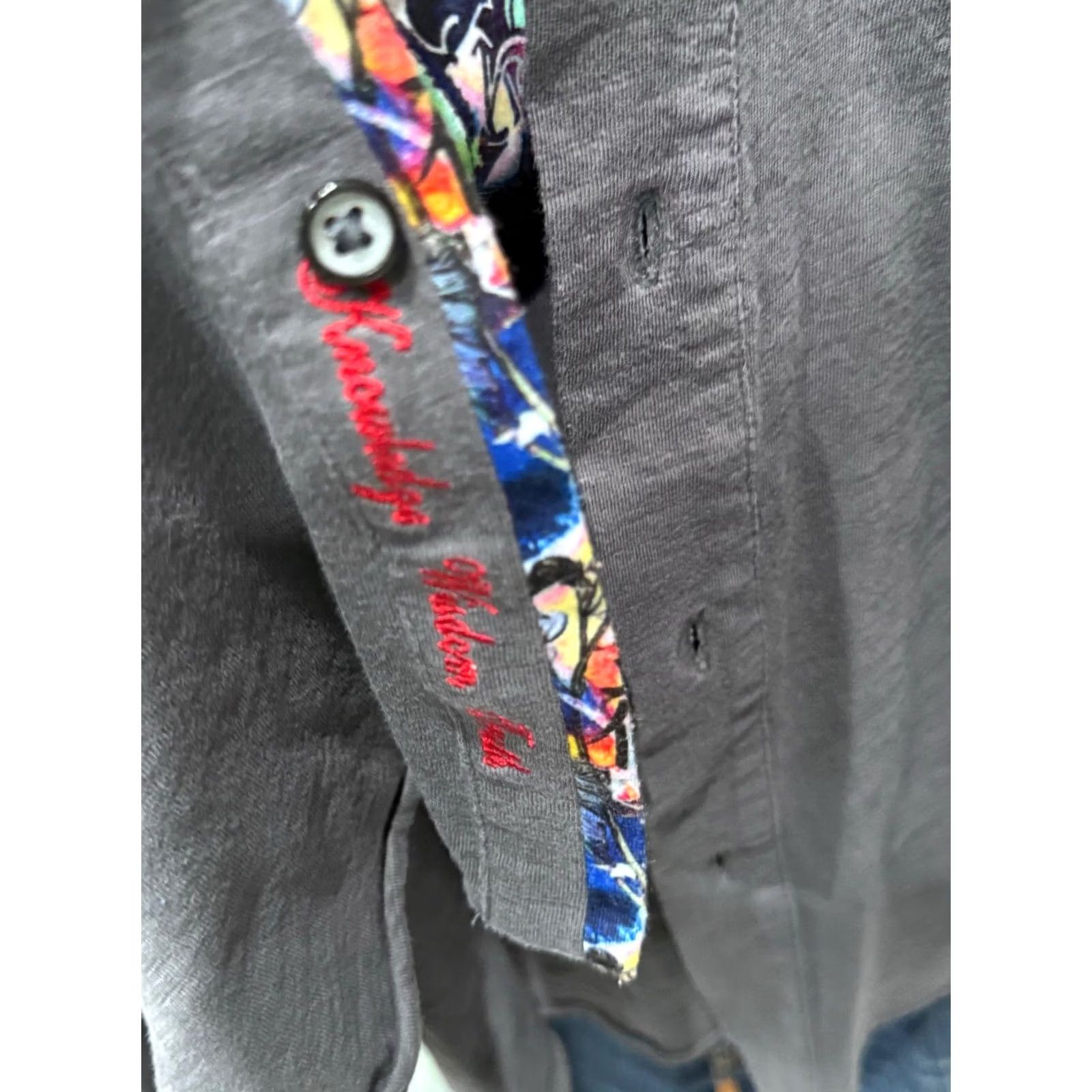 Robert Graham Robert Graham Knit SHIRT XL Long Sleeve Mens Multicolor Slim 17 x 34/35 Size US XL / EU 56 / 4 - 3 Thumbnail