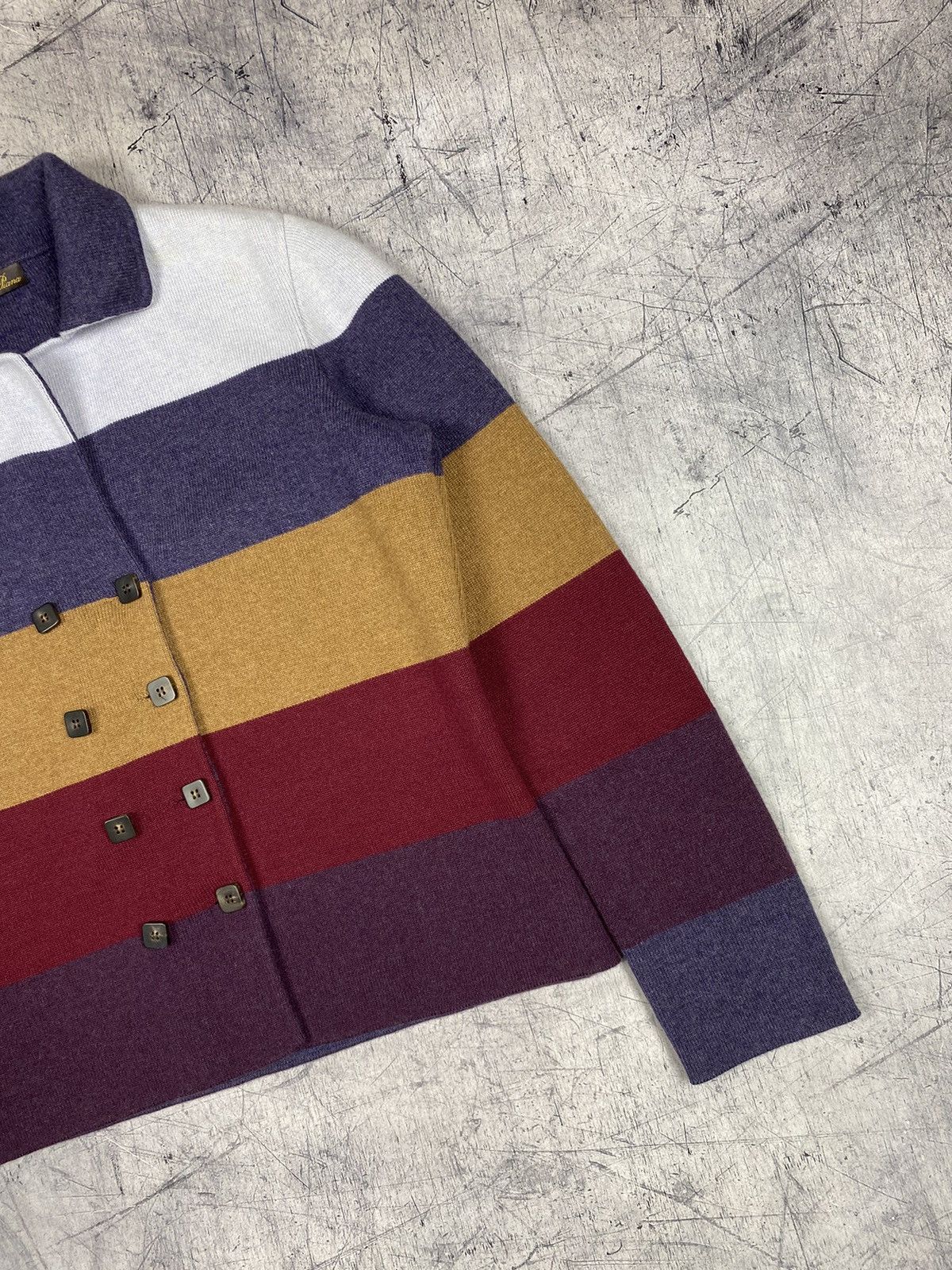 Loro Piana Rare Loro Piana Reversible Striped Cashmere Sweater Jacket Size L / US 10 / IT 46 - 3 Thumbnail