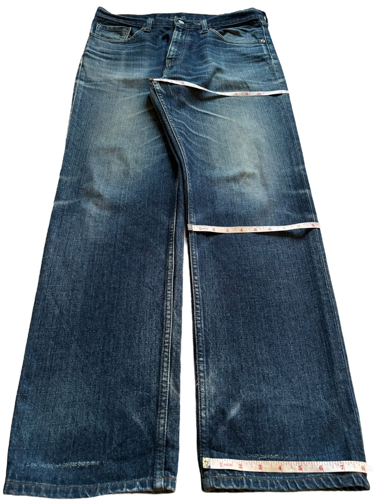 Levi's Vintage 90s Levis 533 Mud Wash Distressed Loose Baggy Jeans Size US 35 - 14 Thumbnail
