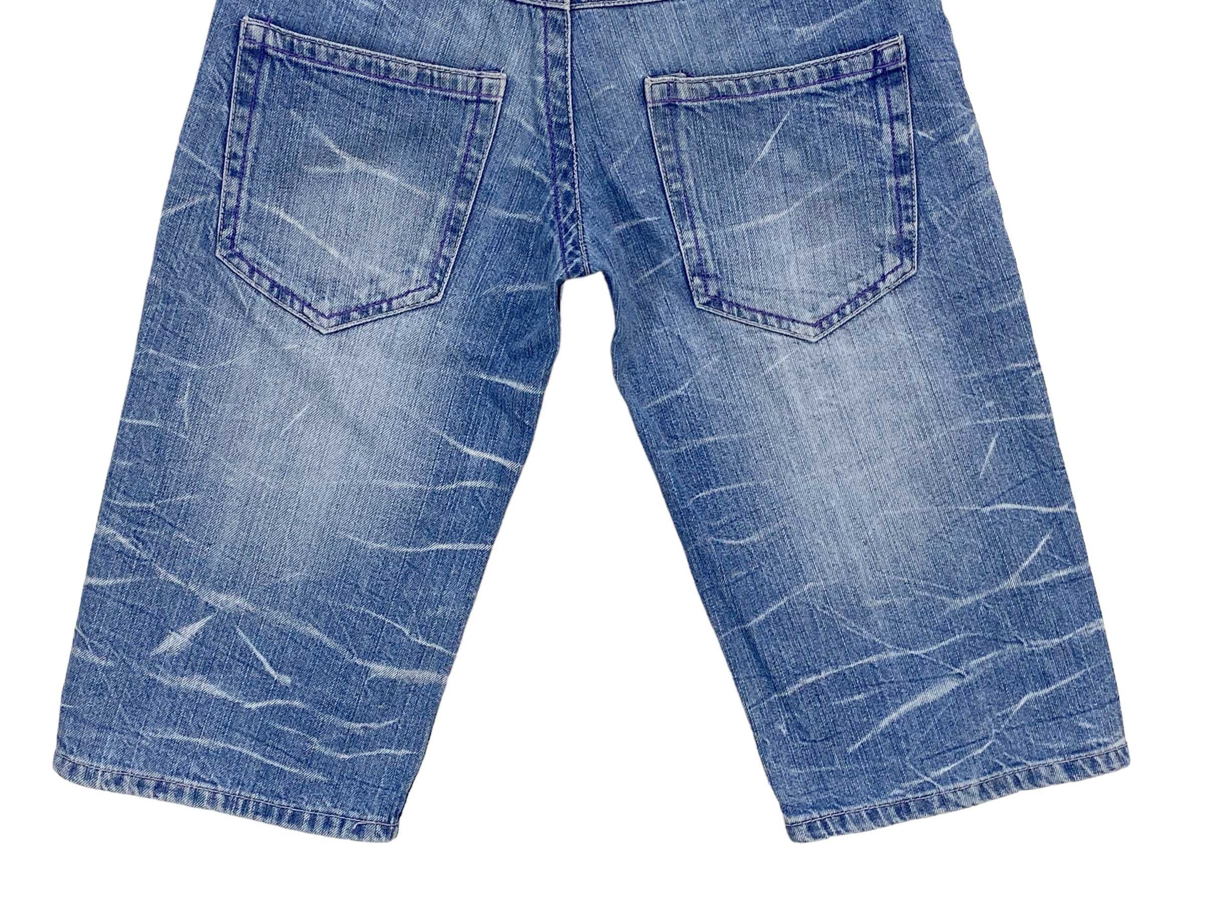 Japanese Brand Nylaus Short Jeans Distressed Denim Size US 29 - 6 Thumbnail